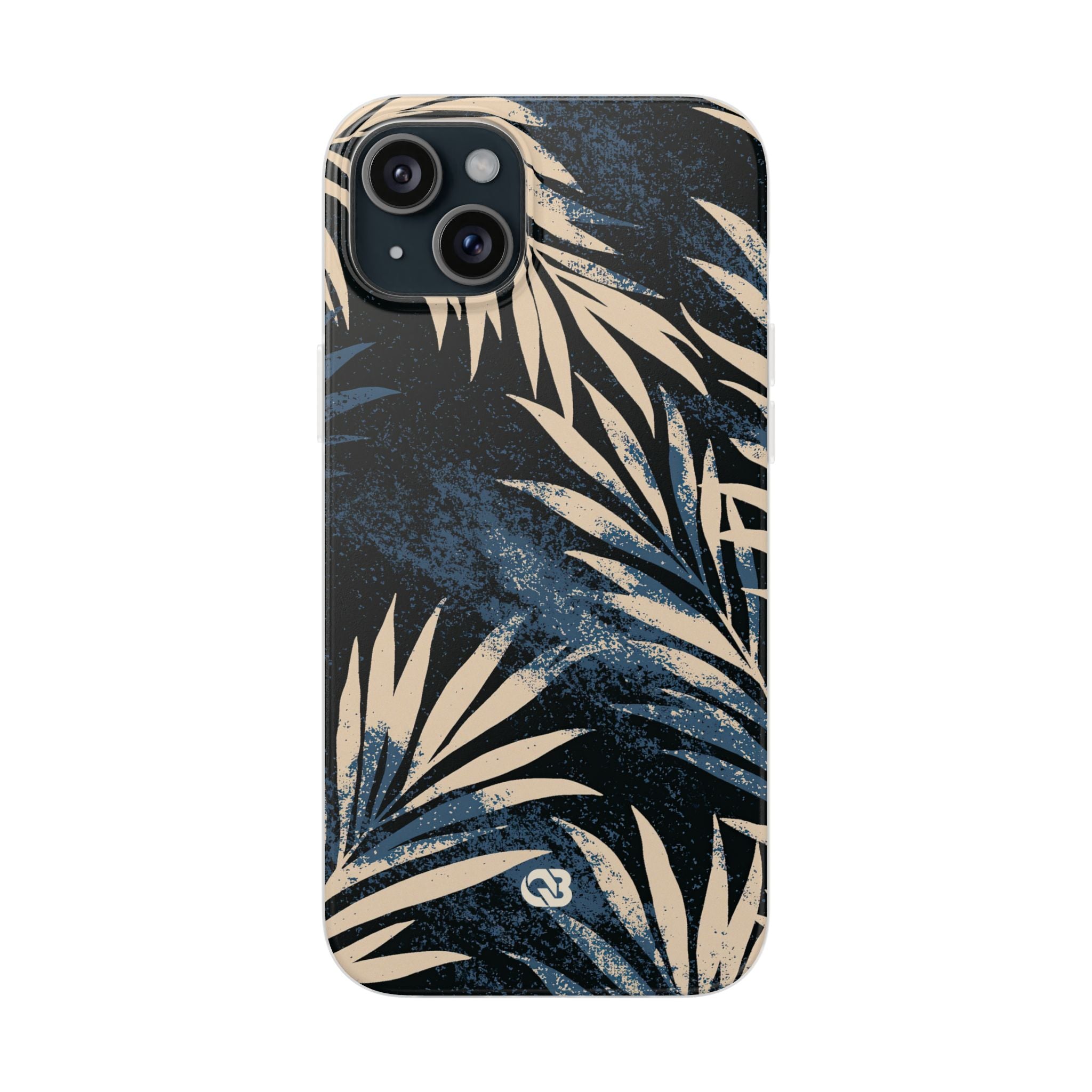 Blue Lite Phone Case for iPhone - Midnight Indigo Palm