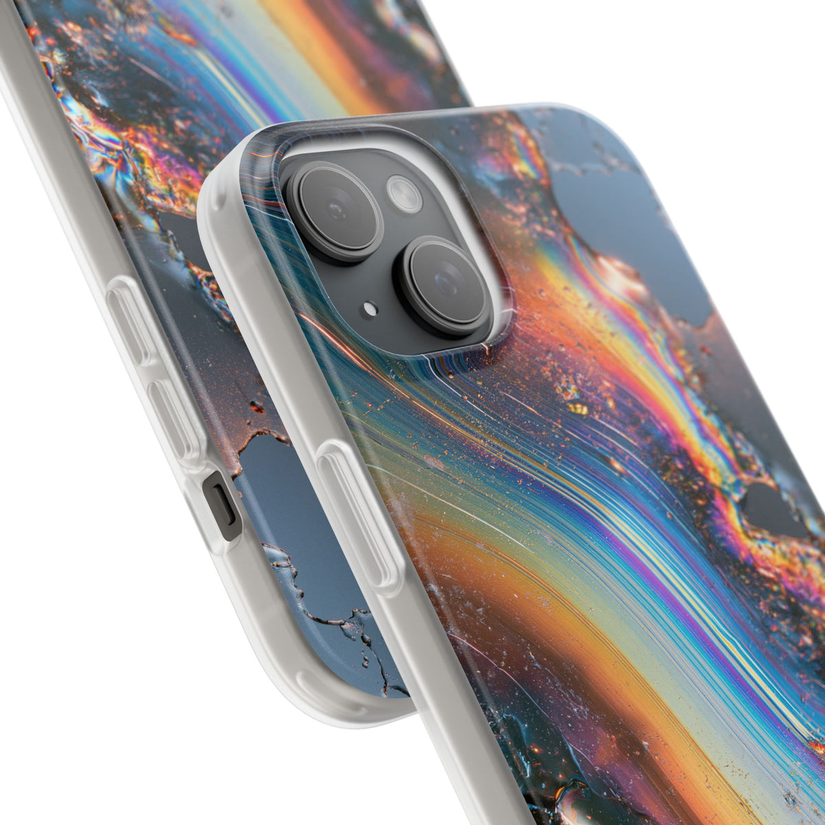 Prismatic Aura Flow · Lite Phone Case for iPhone · Blue