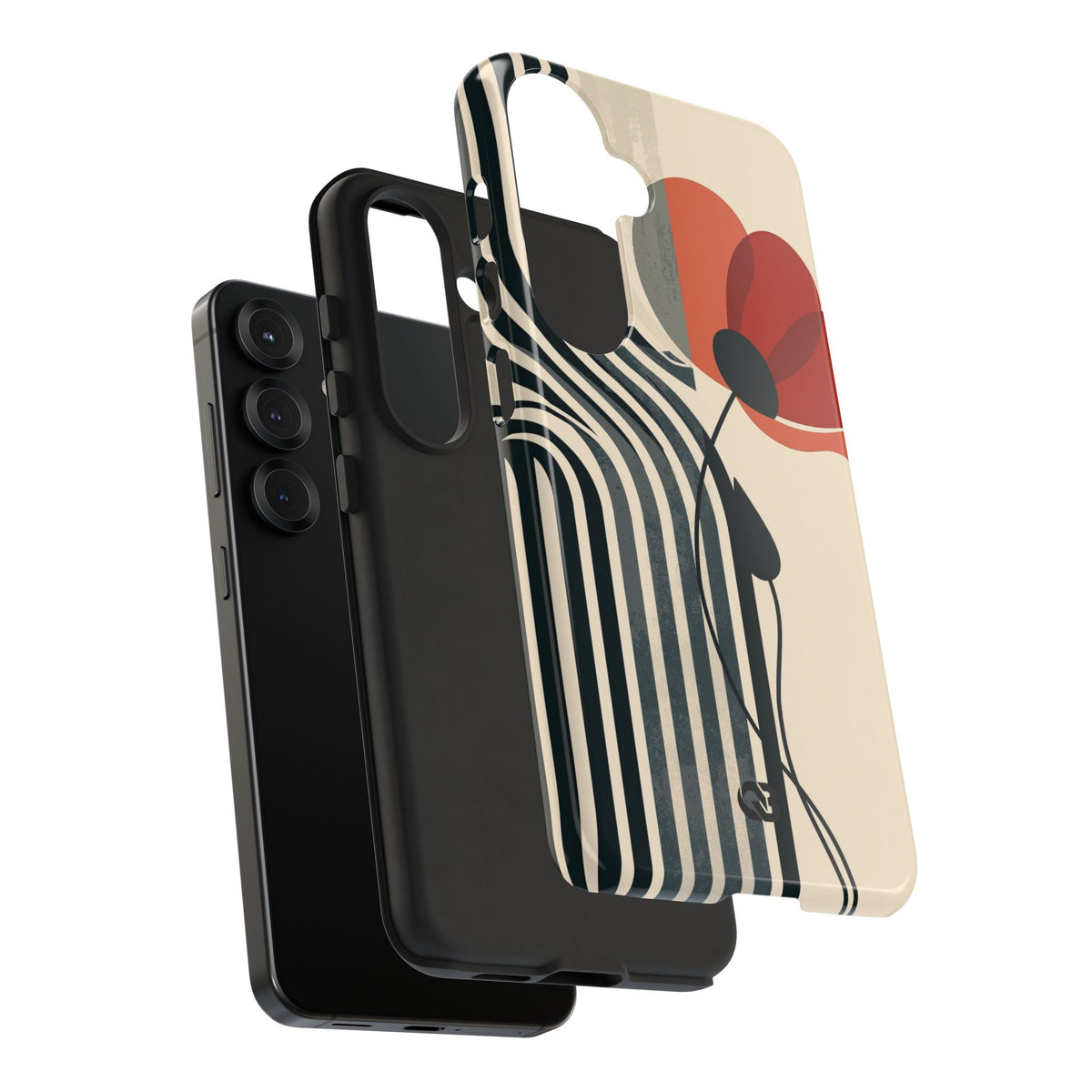 Modernist Poppy · Tough Phone Case for Samsung · Beige