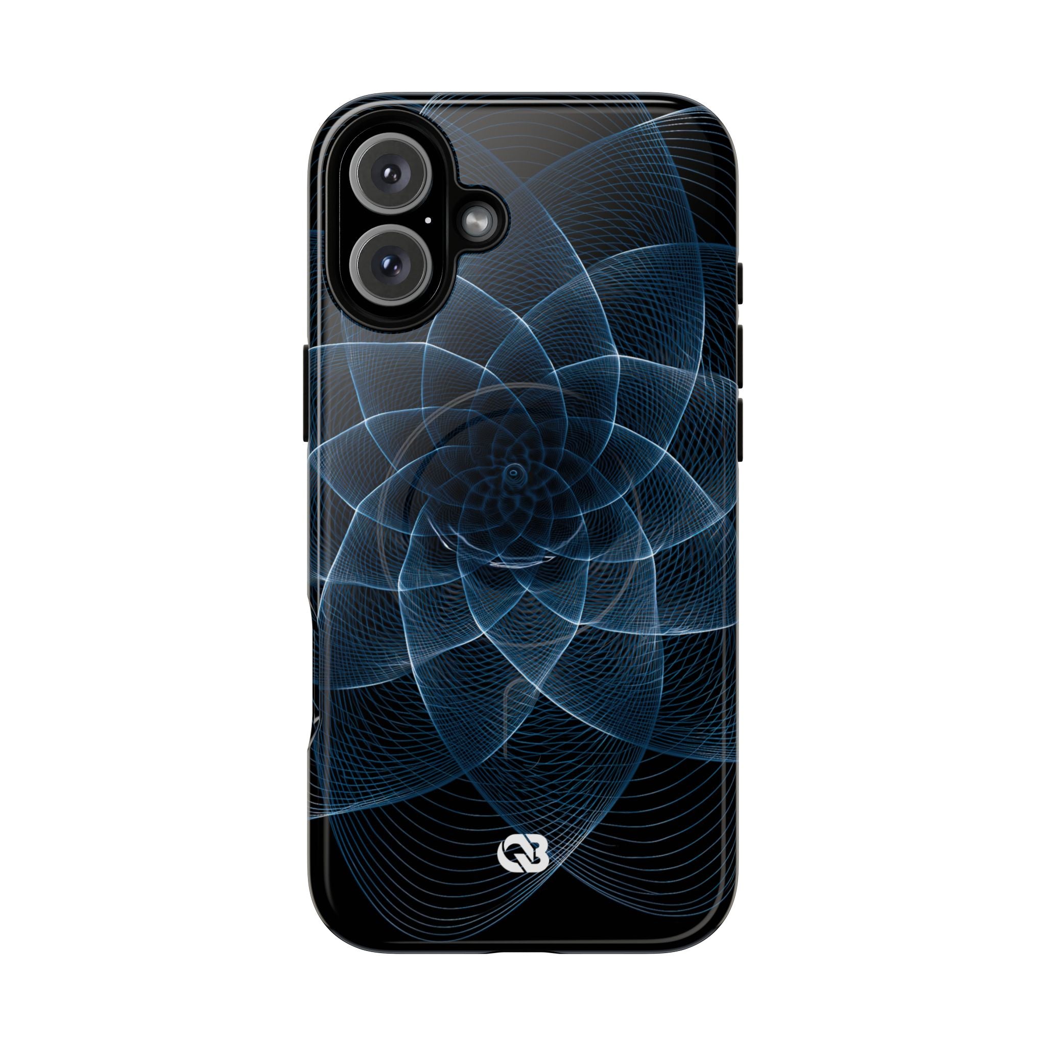 Blue Tough 2.0 Magsafe Phone Case for iPhone - Cobalt Geometric Bloom