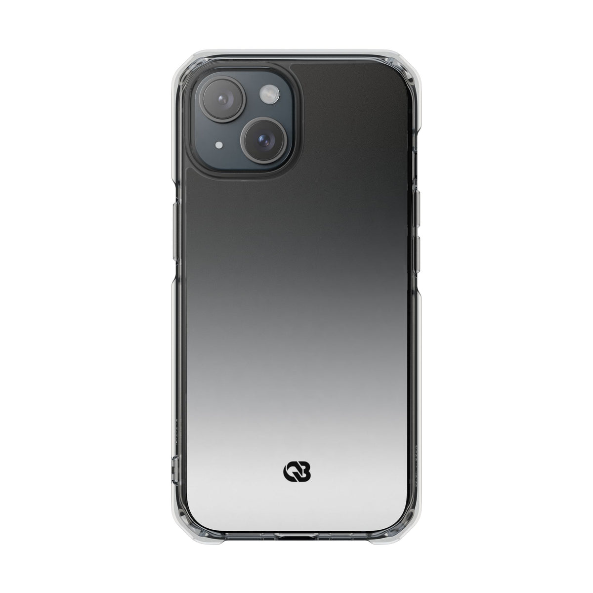 Noir Ombre Fade · Clear Impact Magnetic Phone Case for iPhone · Black