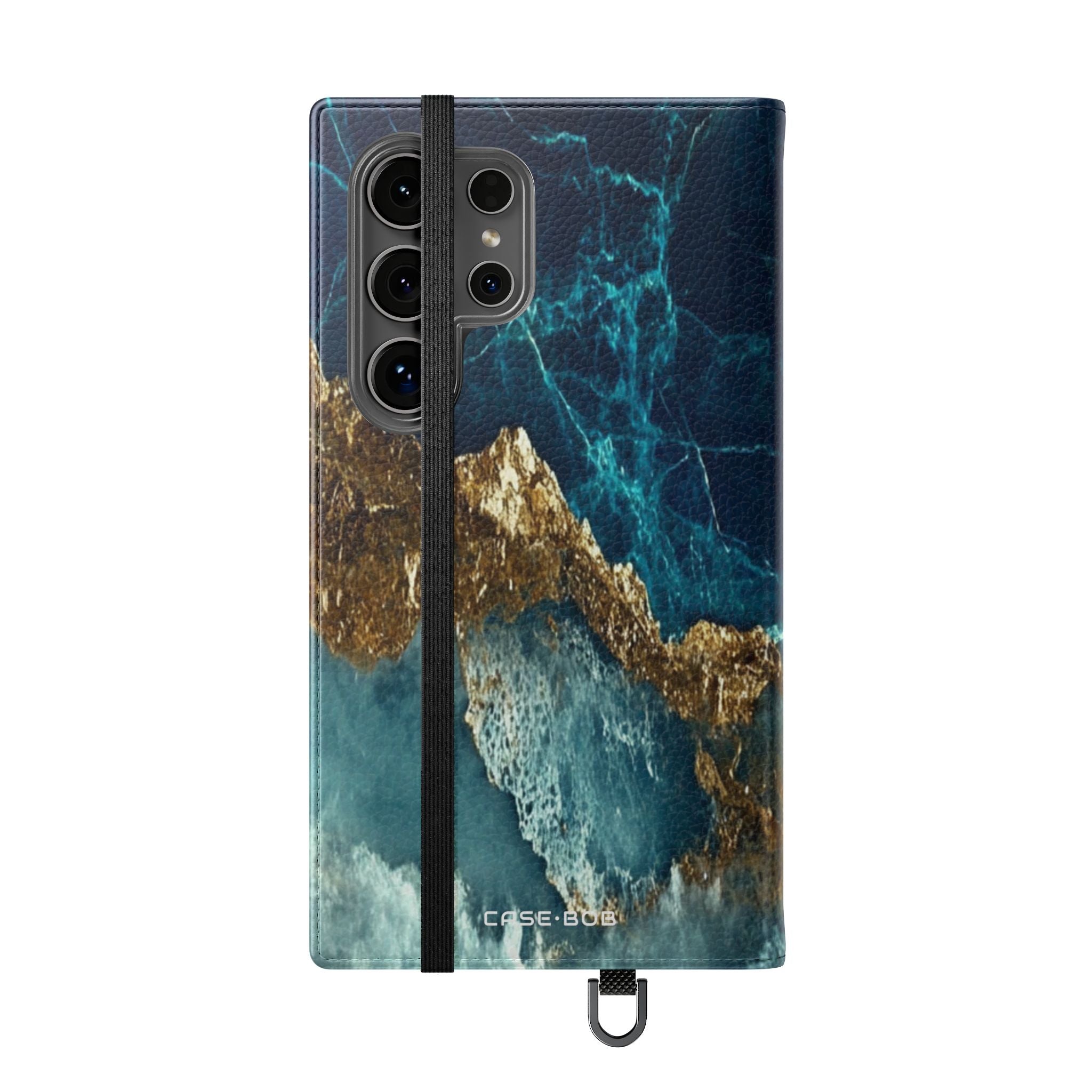 Golden Fracture Teal - Samsung S24 Ultra Case - Wallet