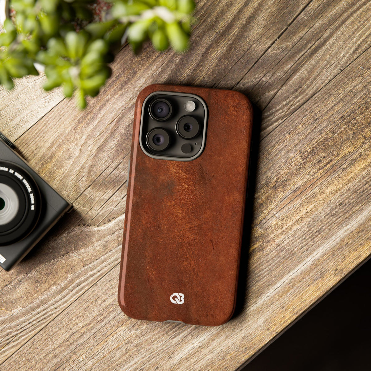 Orange Tough Phone Case for iPhone - Oxidized Iron Crust