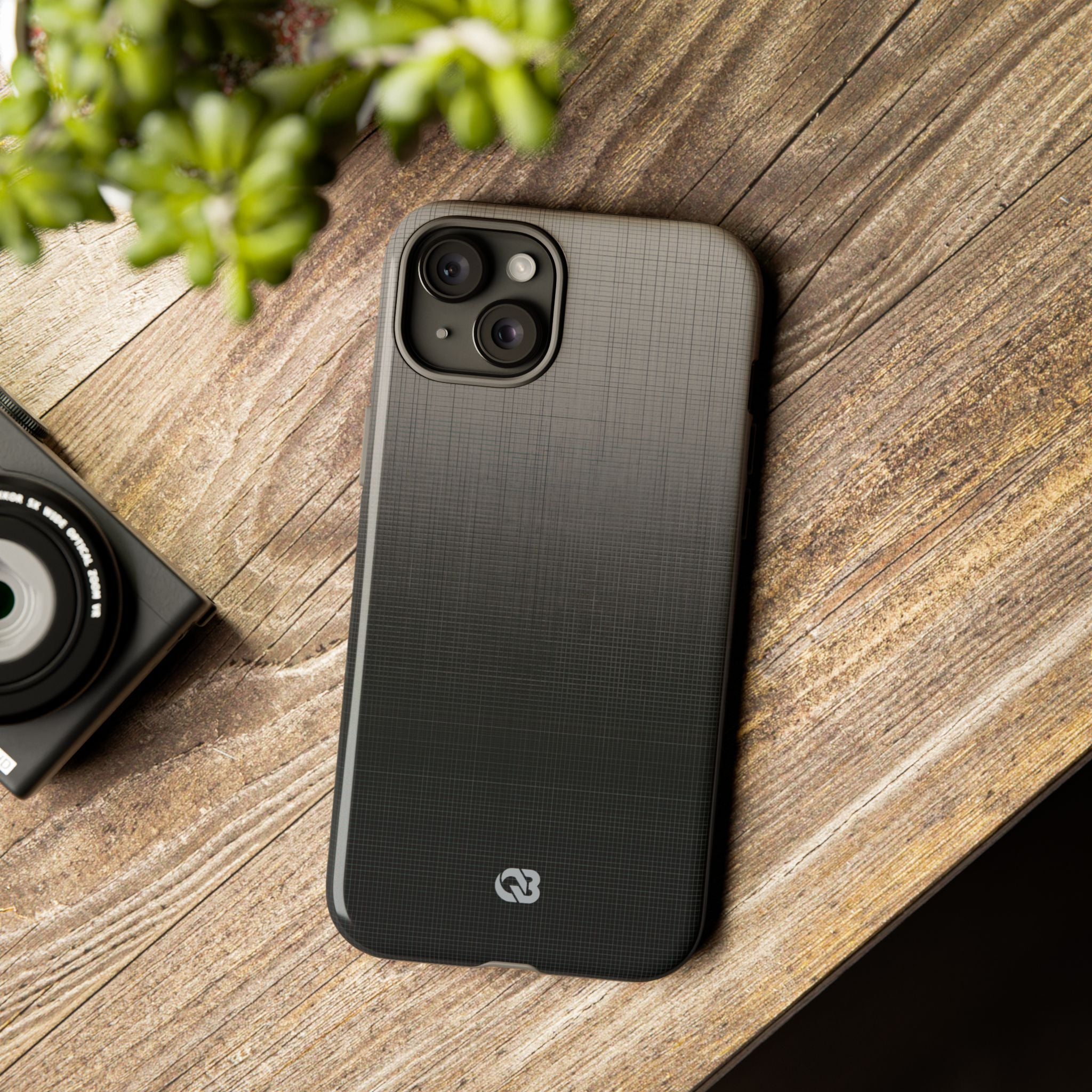 Grey Tough Phone Case for iPhone - Faded Sand Mesh