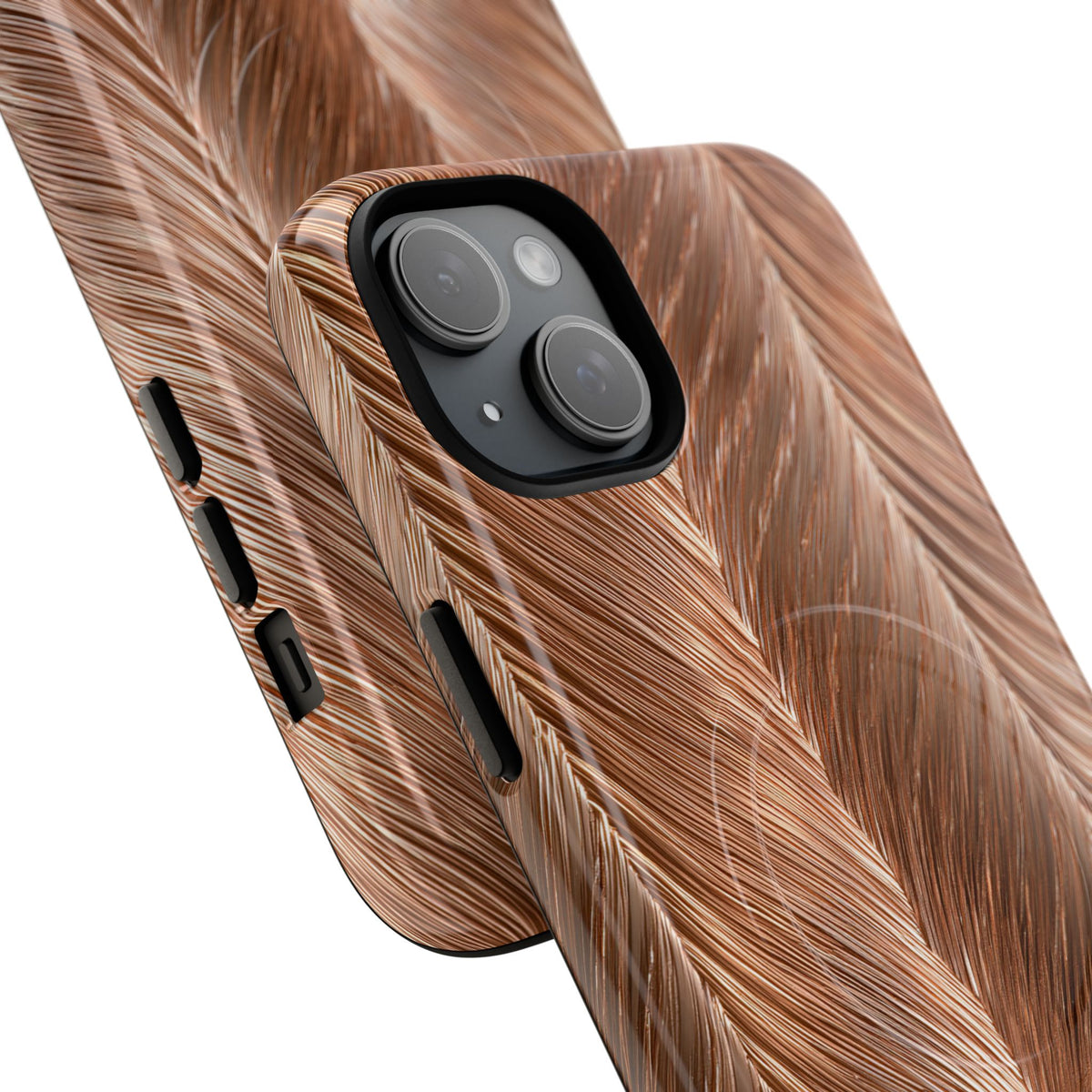 Rose Gold Weave · Tough 2.0 Magnetic Phone Case for iPhone · Brown
