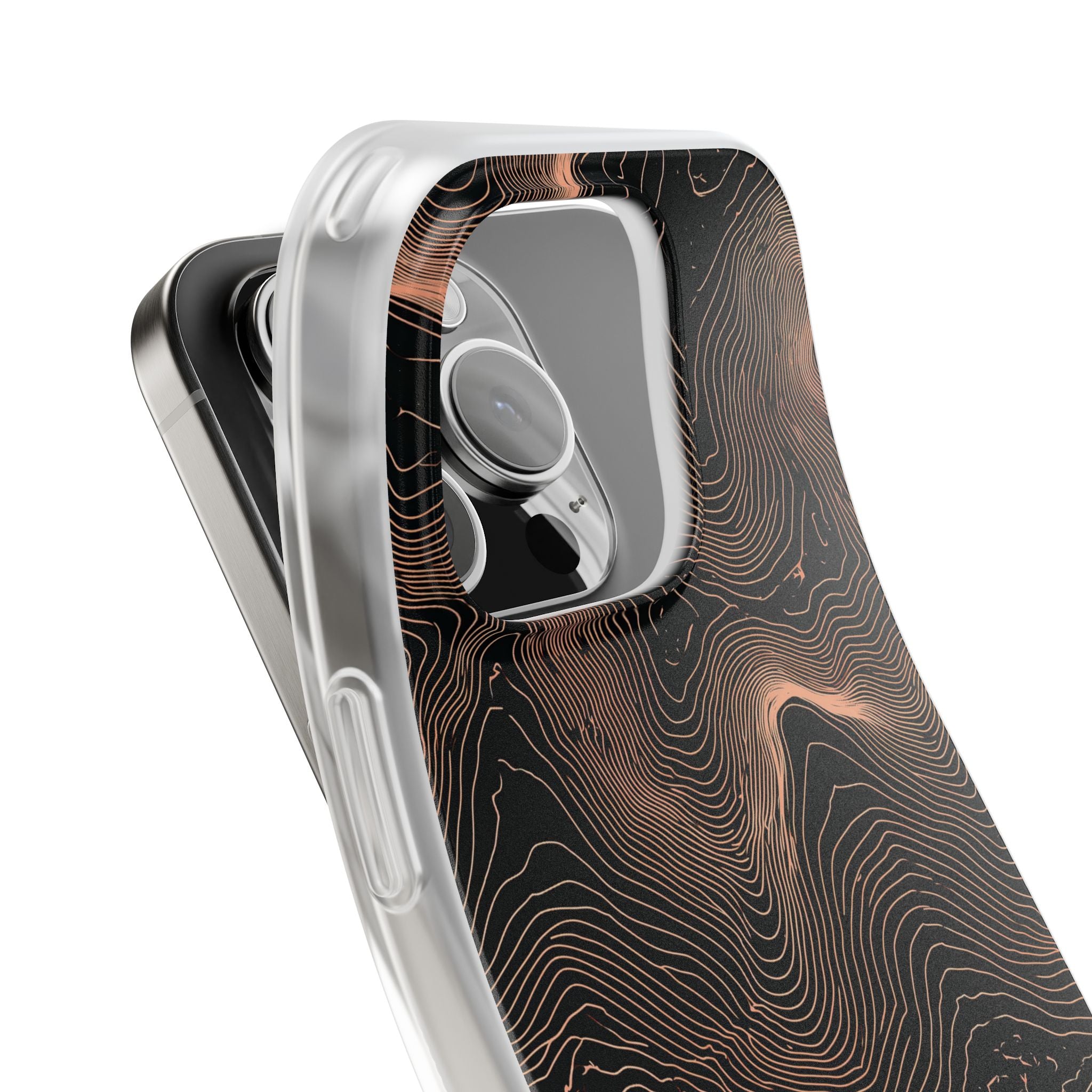 Orange Lite Phone Case for iPhone - Salmon Ridge Topo