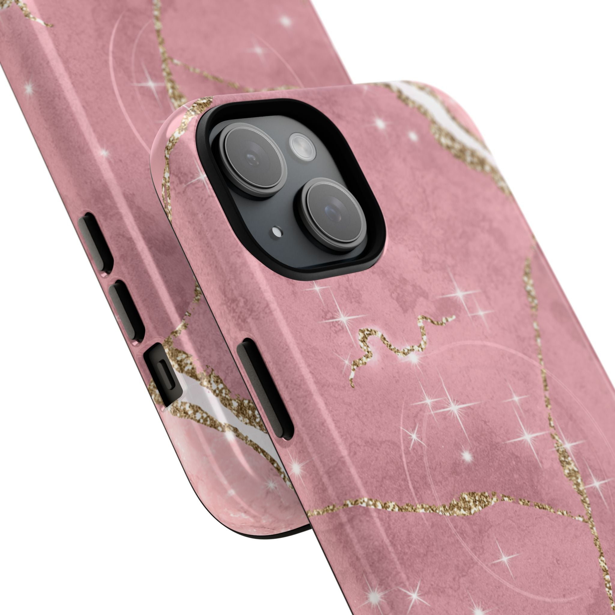 Rose Sparkle Marble · Tough+ Coque de téléphone pour iPhone · Magsafe