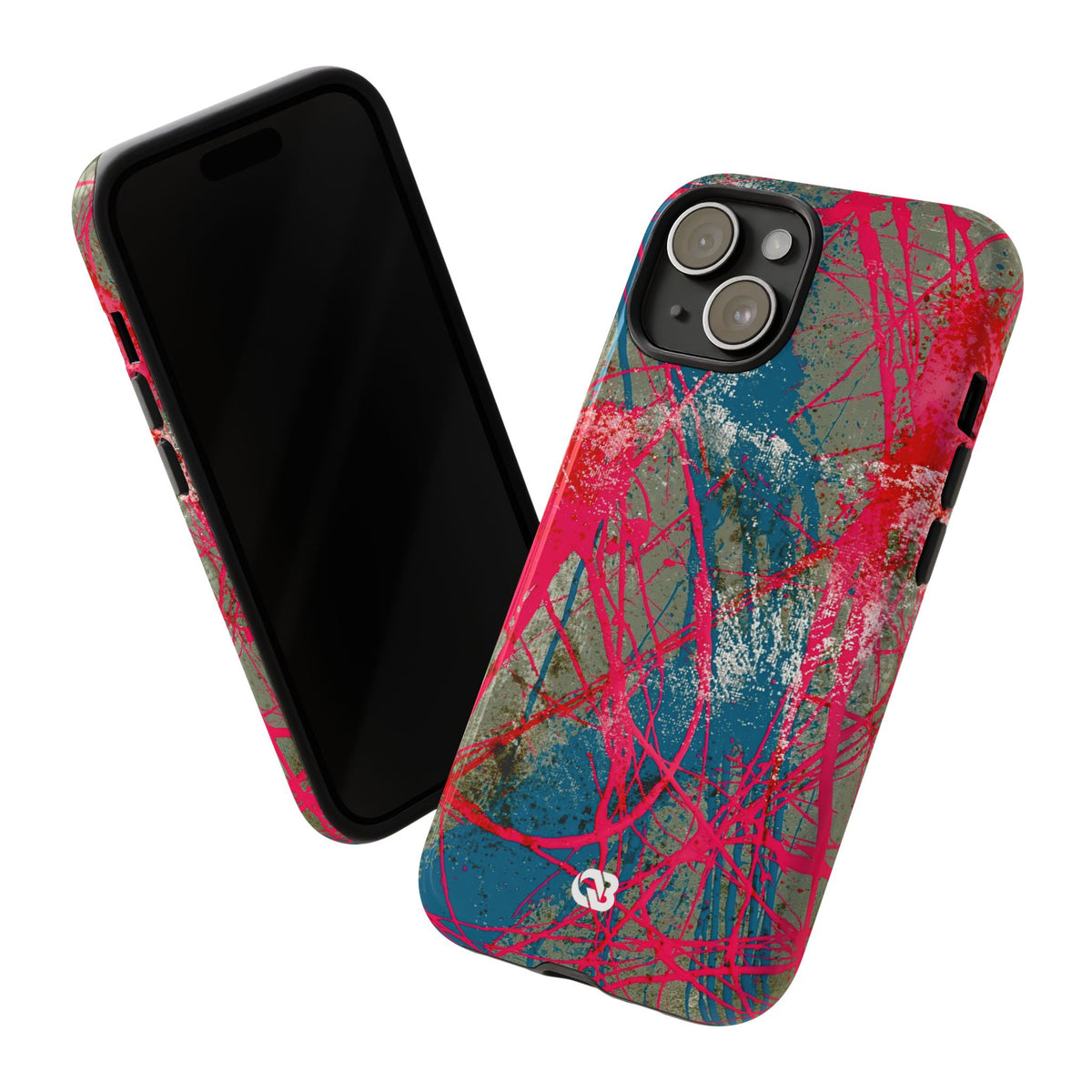 Neon Static Drip · Tough Phone Case for iPhone · Pink