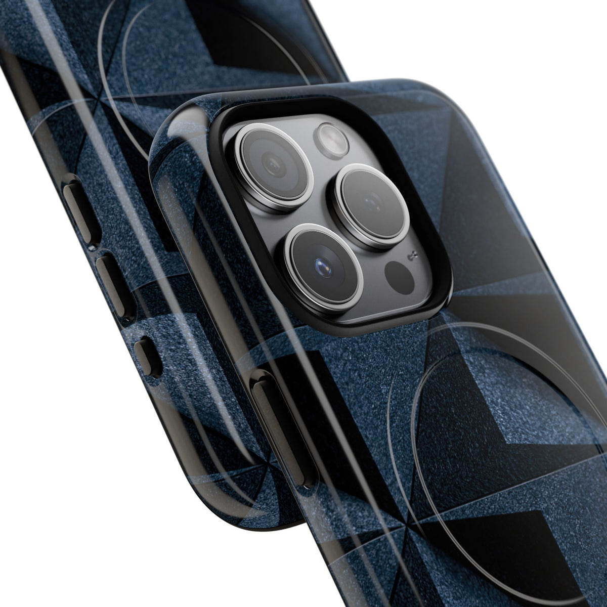 Blue Tough 2.0 Magsafe Phone Case for iPhone - Indigo Basalt Facets