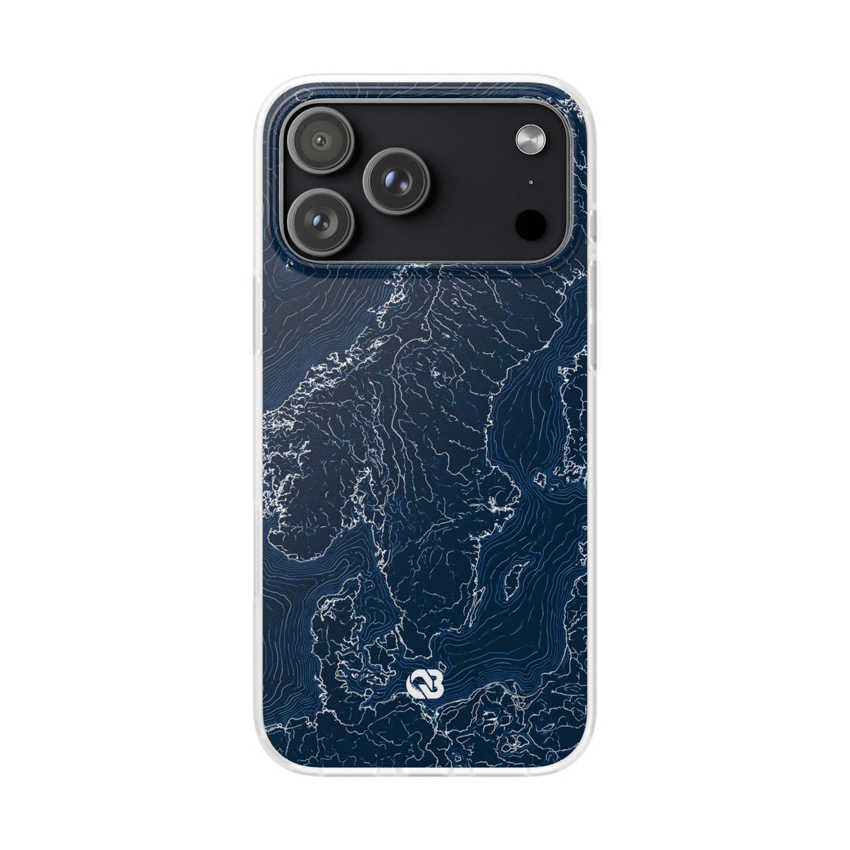 Nordic Contour Chart · Lite Phone Case for iPhone · Blue
