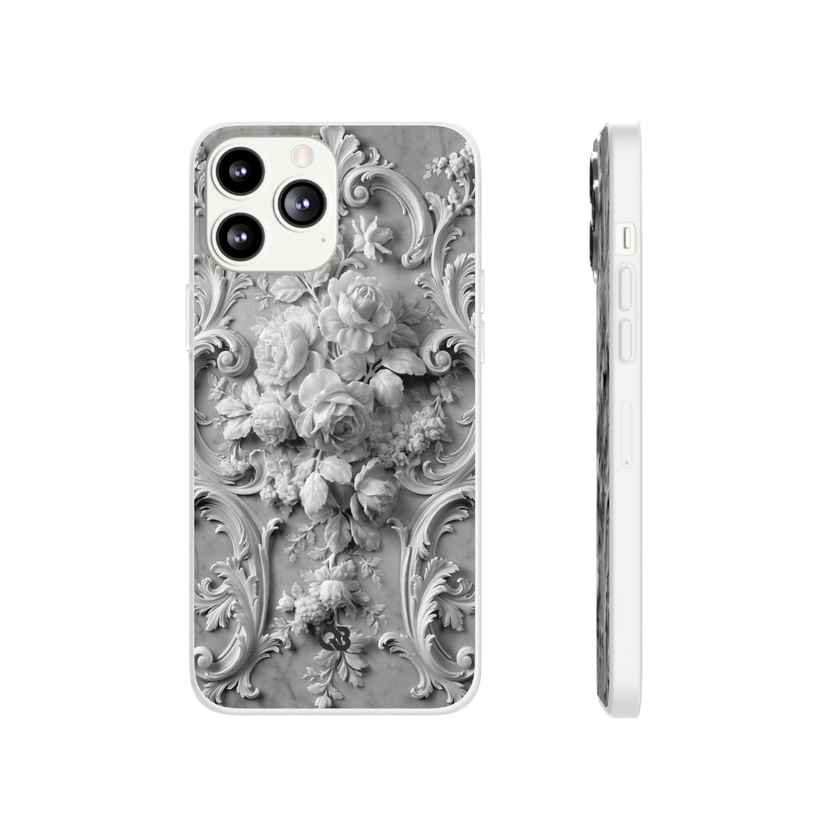 Rococo Marble Rose · Lite Phone Case for iPhone · White