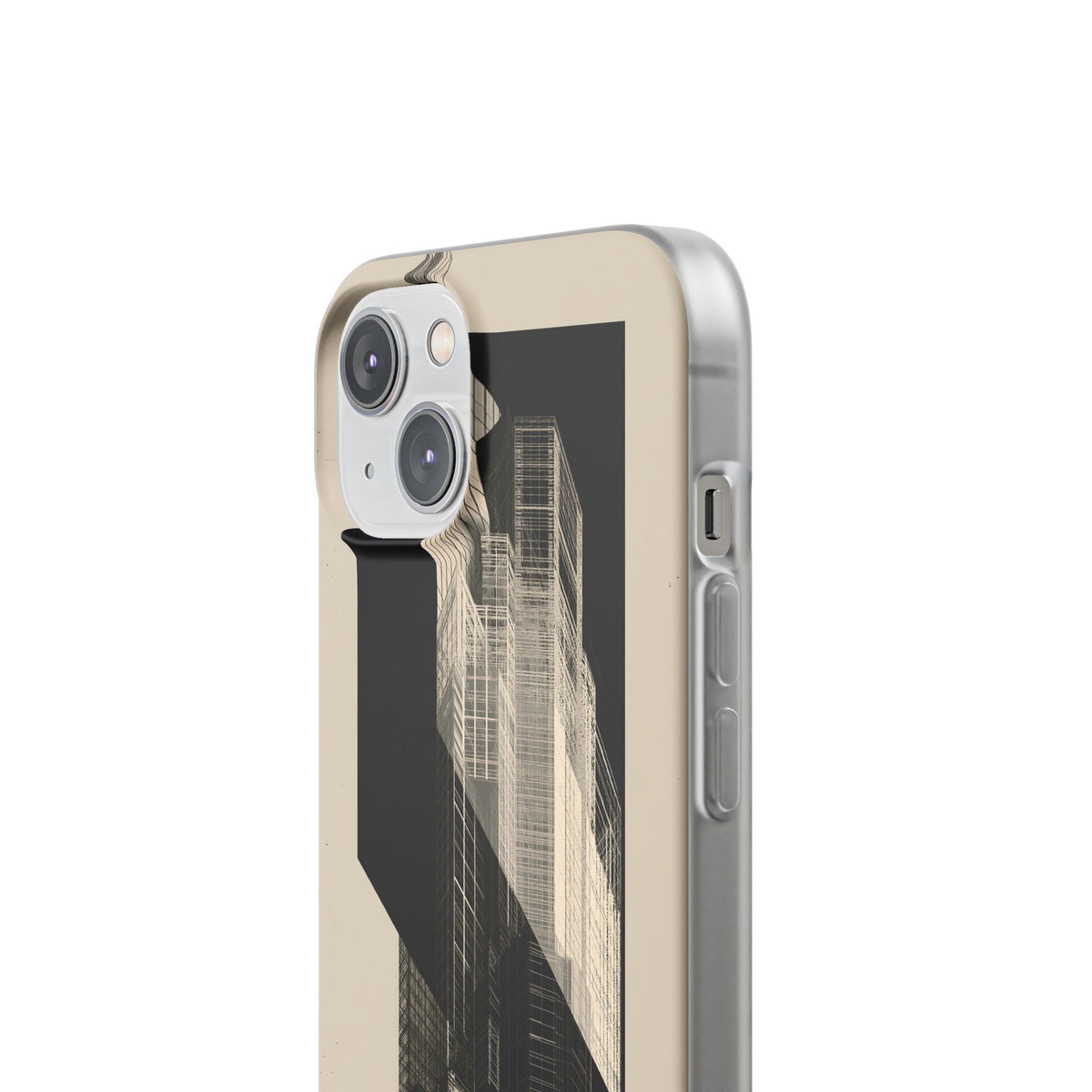 Beige Lite Phone Case for iPhone - Monolith Urban Grid