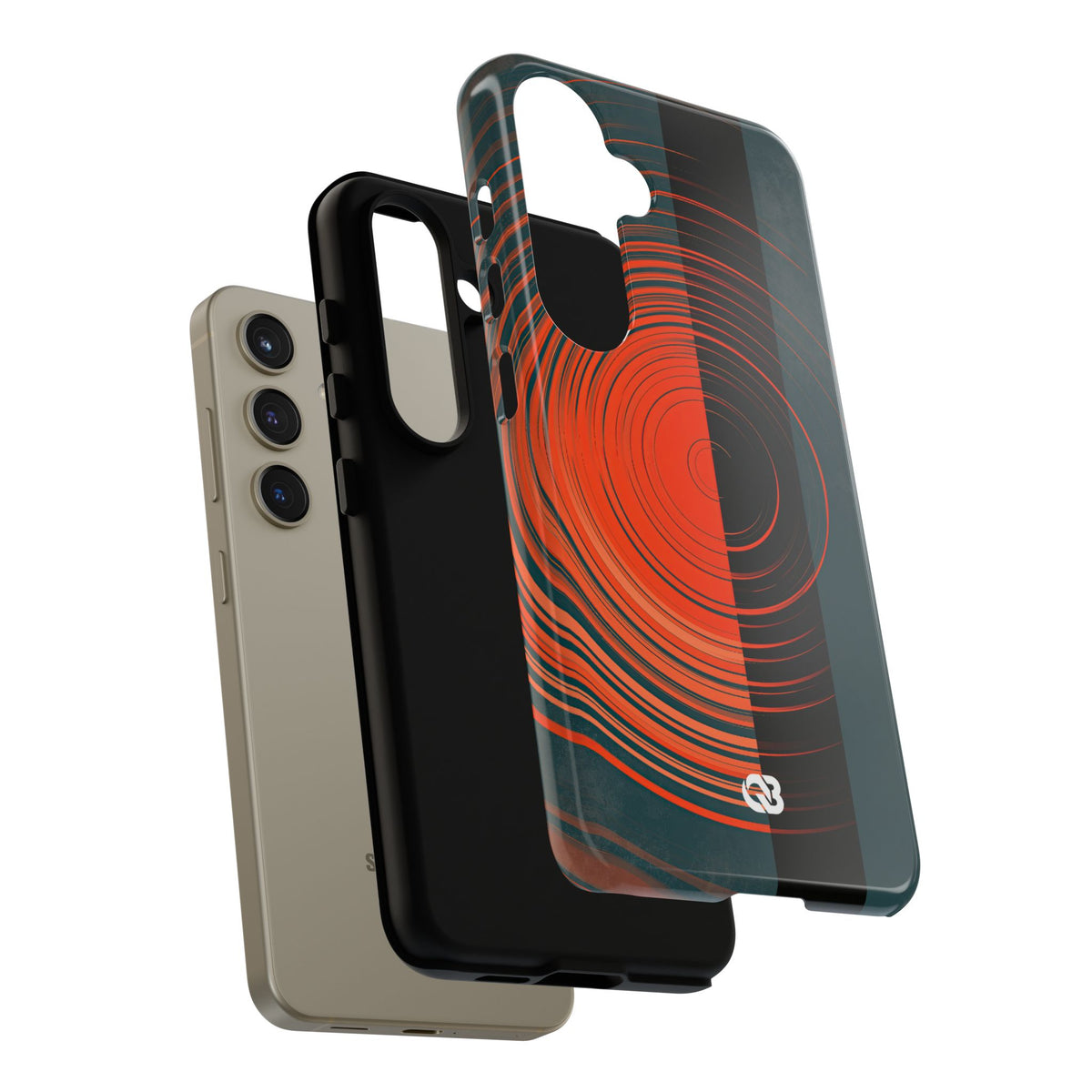 Teal Tough Phone Case for Samsung - Burnt Slate Radial