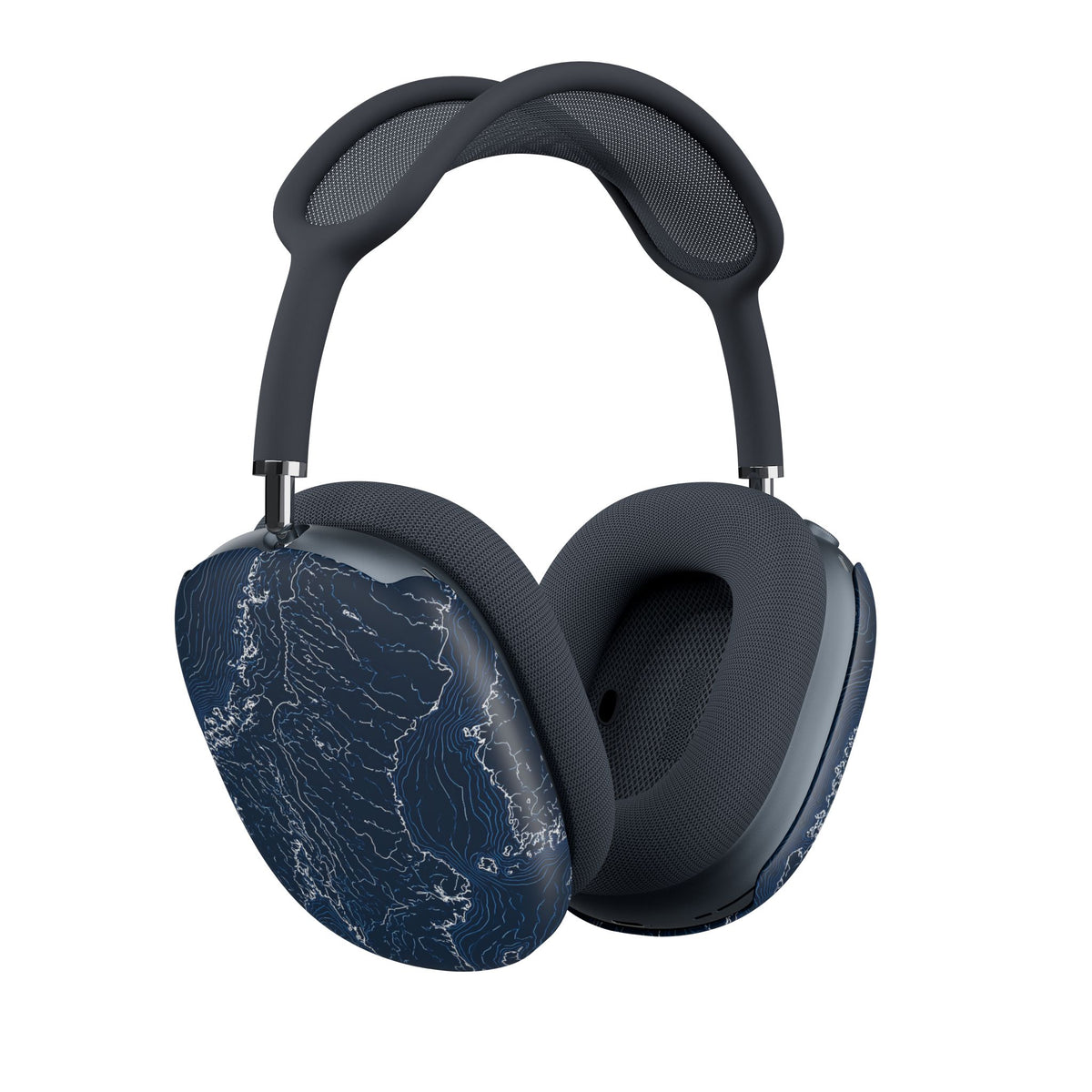 Nordic Contour Chart · Hard Case for AirPods Max · Blue