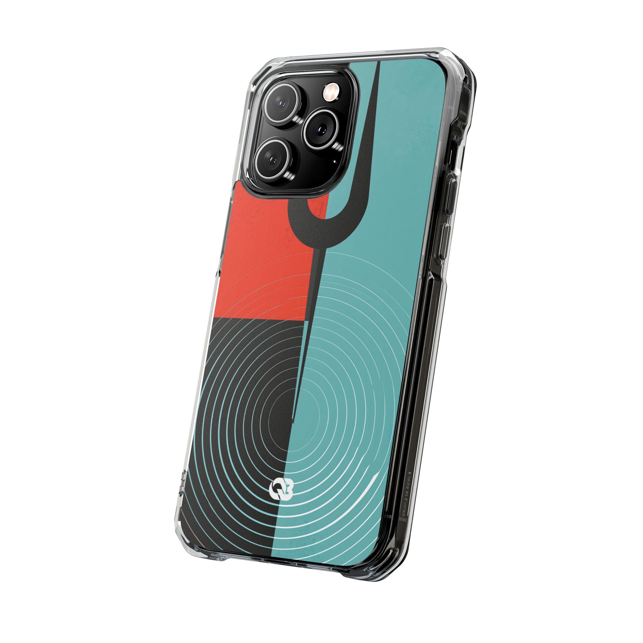 Teal Impact MagSafe Phone Case for iPhone - Sonic Static Split
