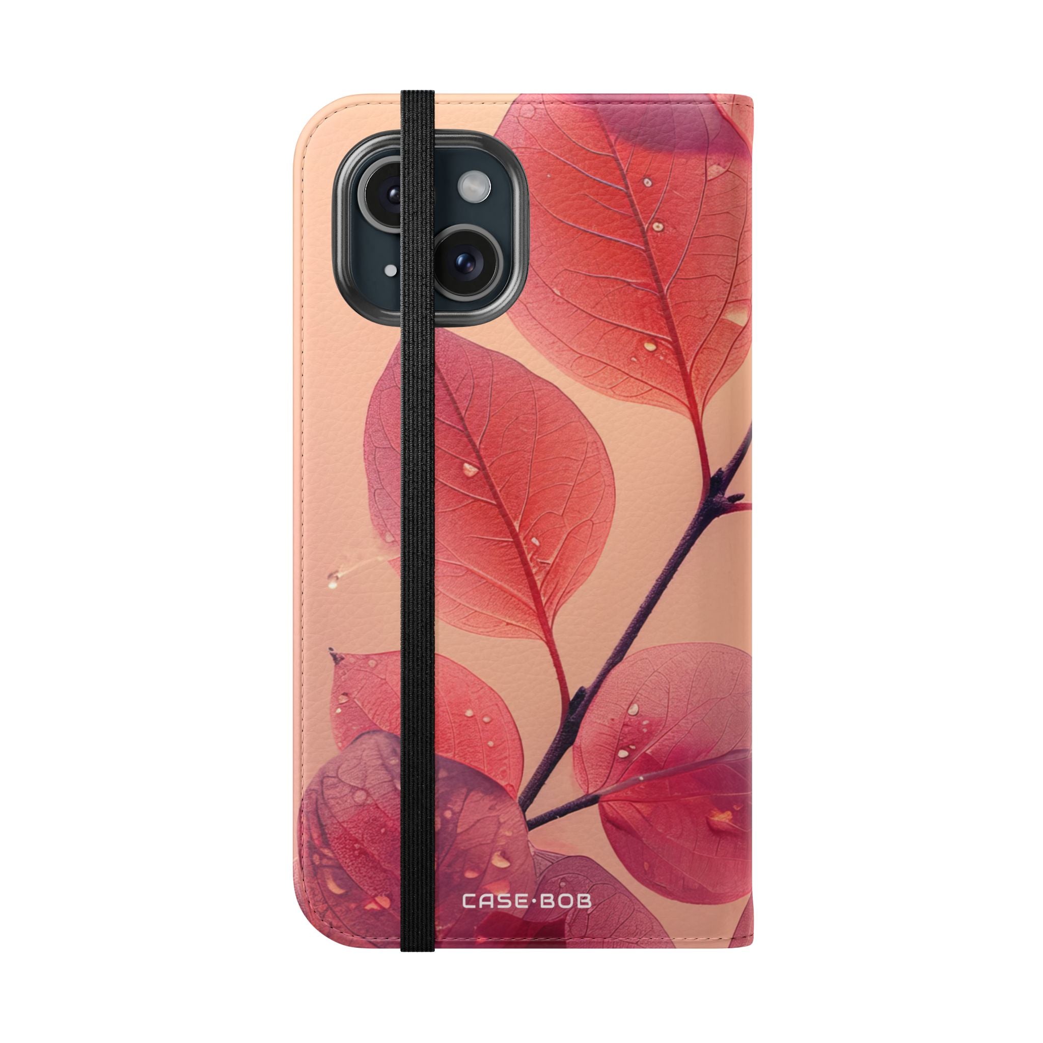 Translucente bladeren - iPhone 15 Case - Portemonnee