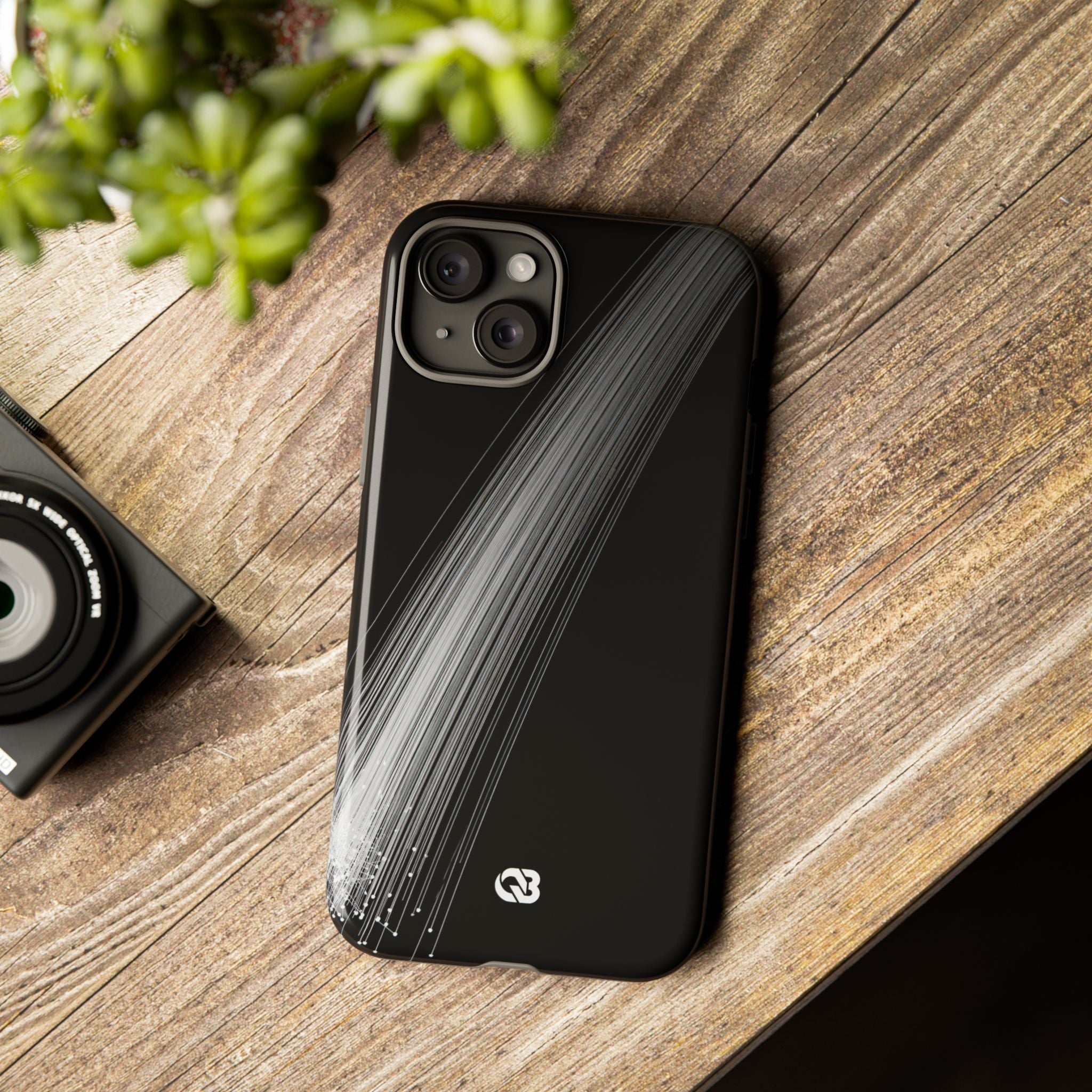 Black Tough Phone Case for iPhone - Linear Velocity Beam