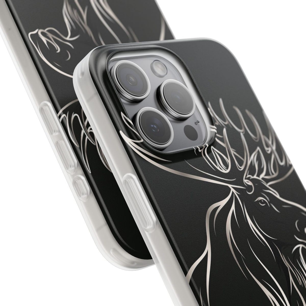 Nordic Moose Contour · Lite Phone Case for iPhone · Black