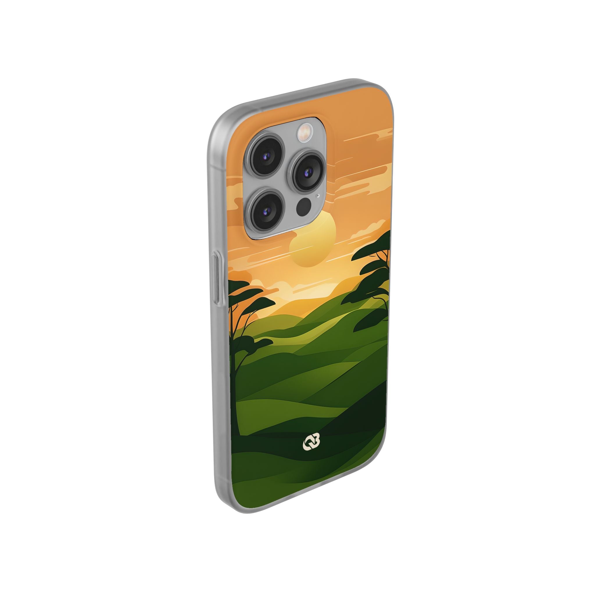 Verdant Horizon Sun · Soft Phone Case for iPhone