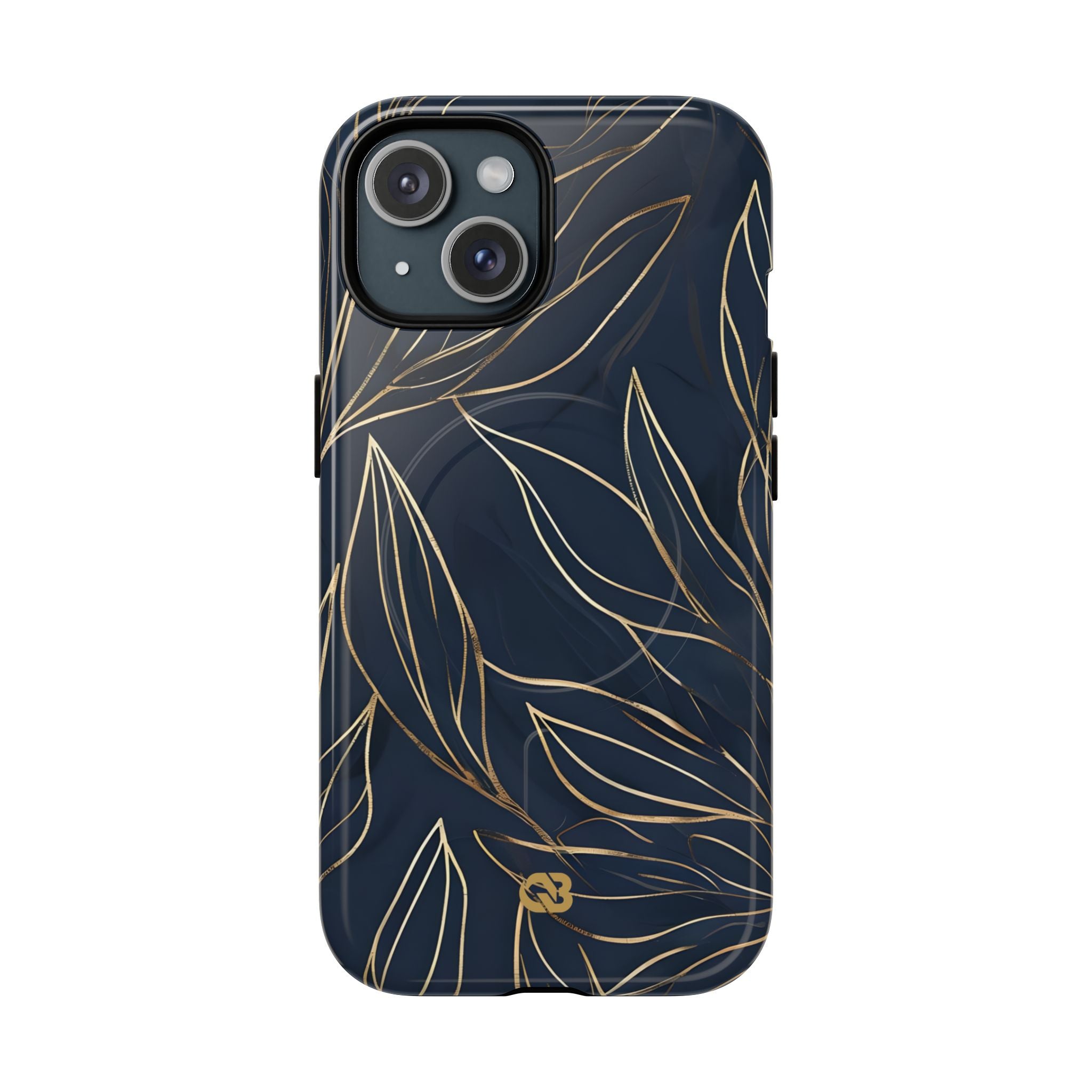 Gilded Navy Foliage · Tough+ Magsafe