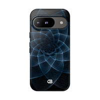 Blue Tough Phone Case for Google Pixel - Cobalt Geometric Bloom