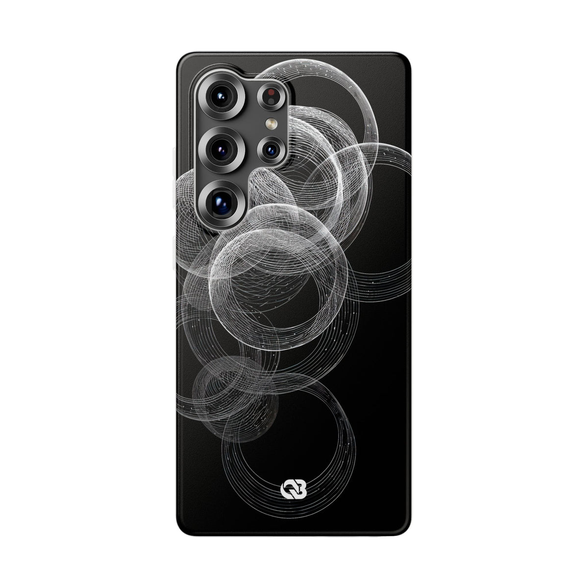 Black Lite Phone Case for Samsung - Kinetic Wireframe Orbit
