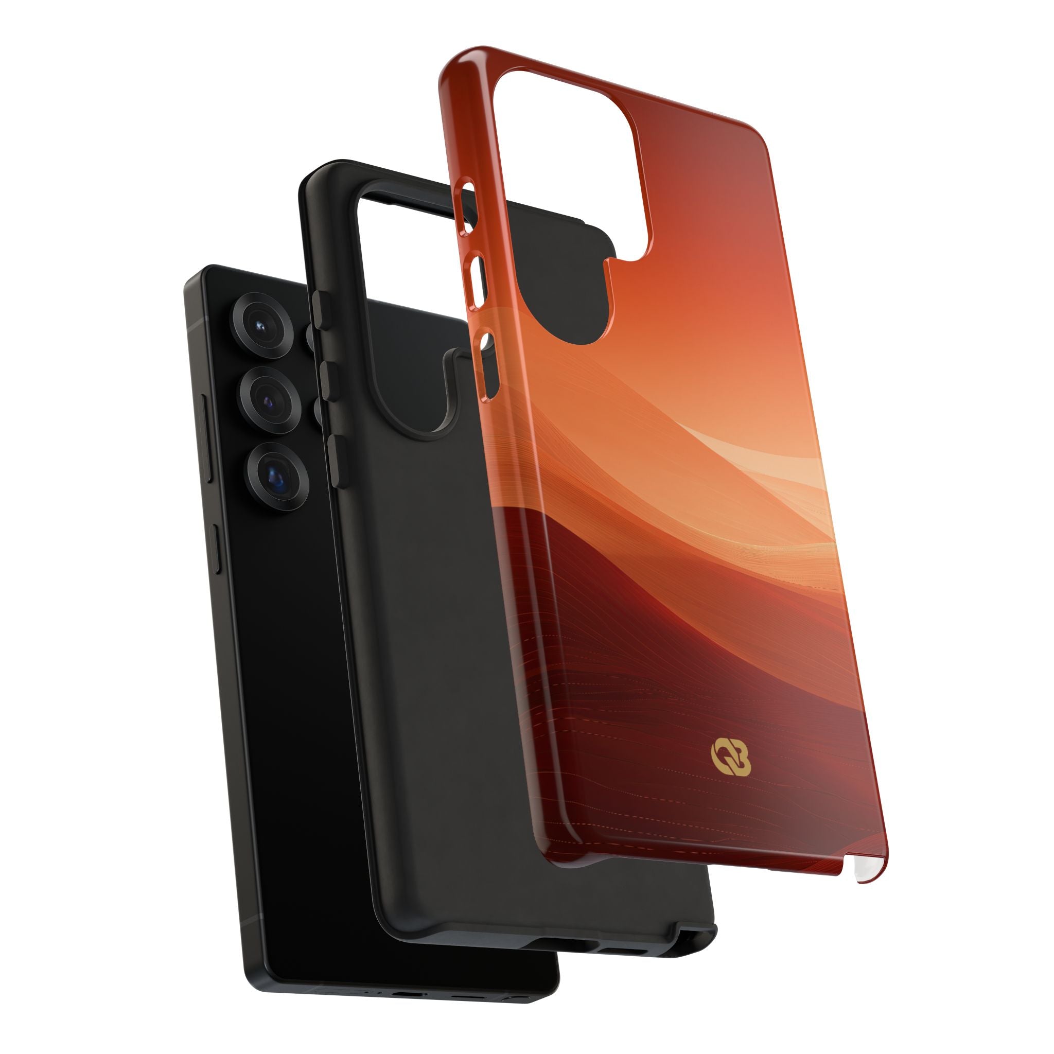 Orange Tough Phone Case for Samsung - Crimson Dune Gradient