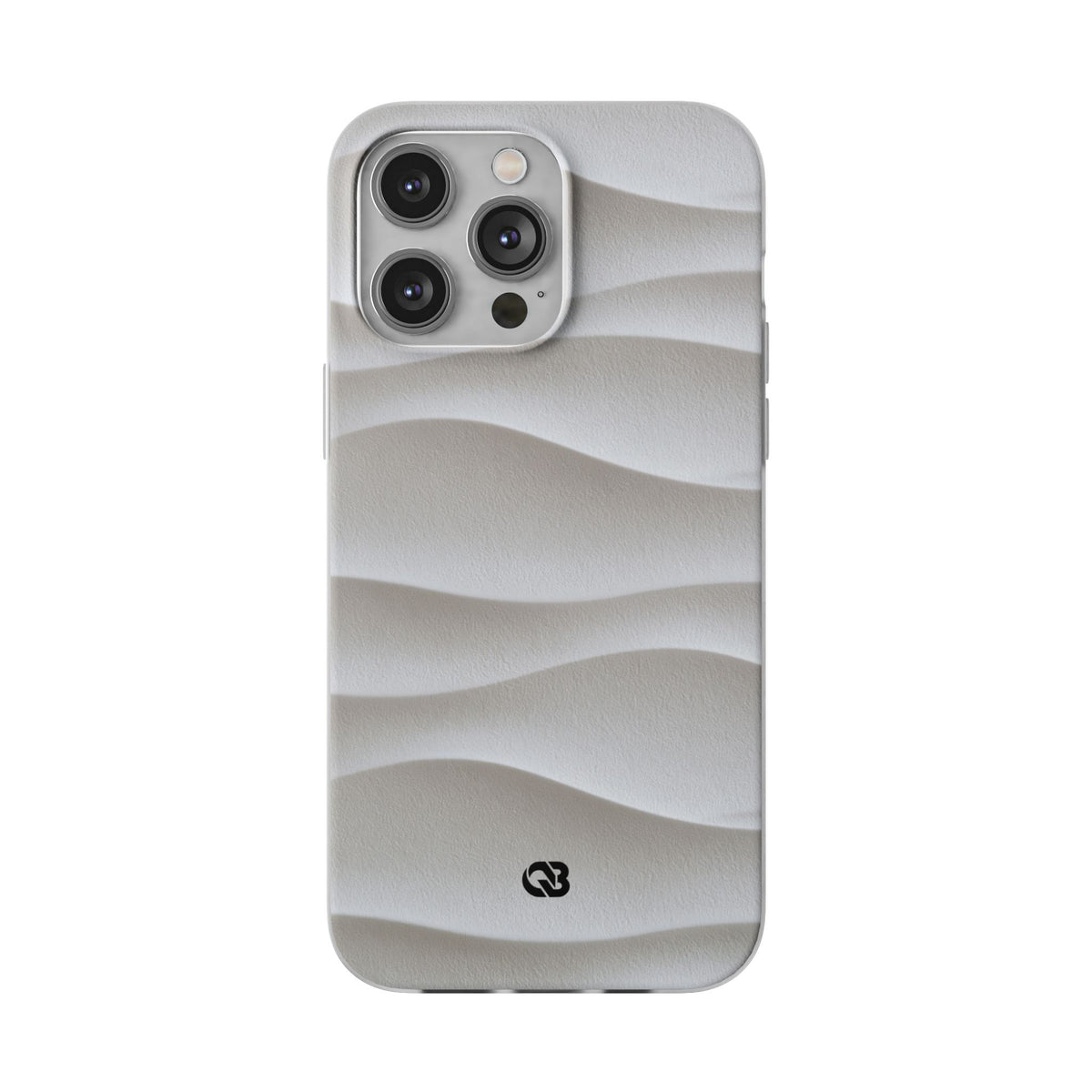 White Lite Phone Case for iPhone - Arctic Flow Ridges