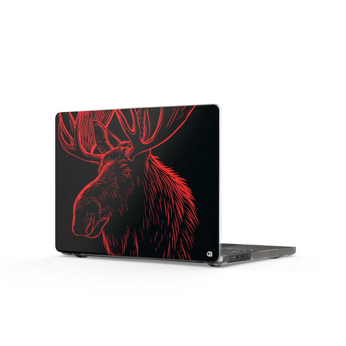 Nordic Elk · Clear Hard Case for MacBook · Black