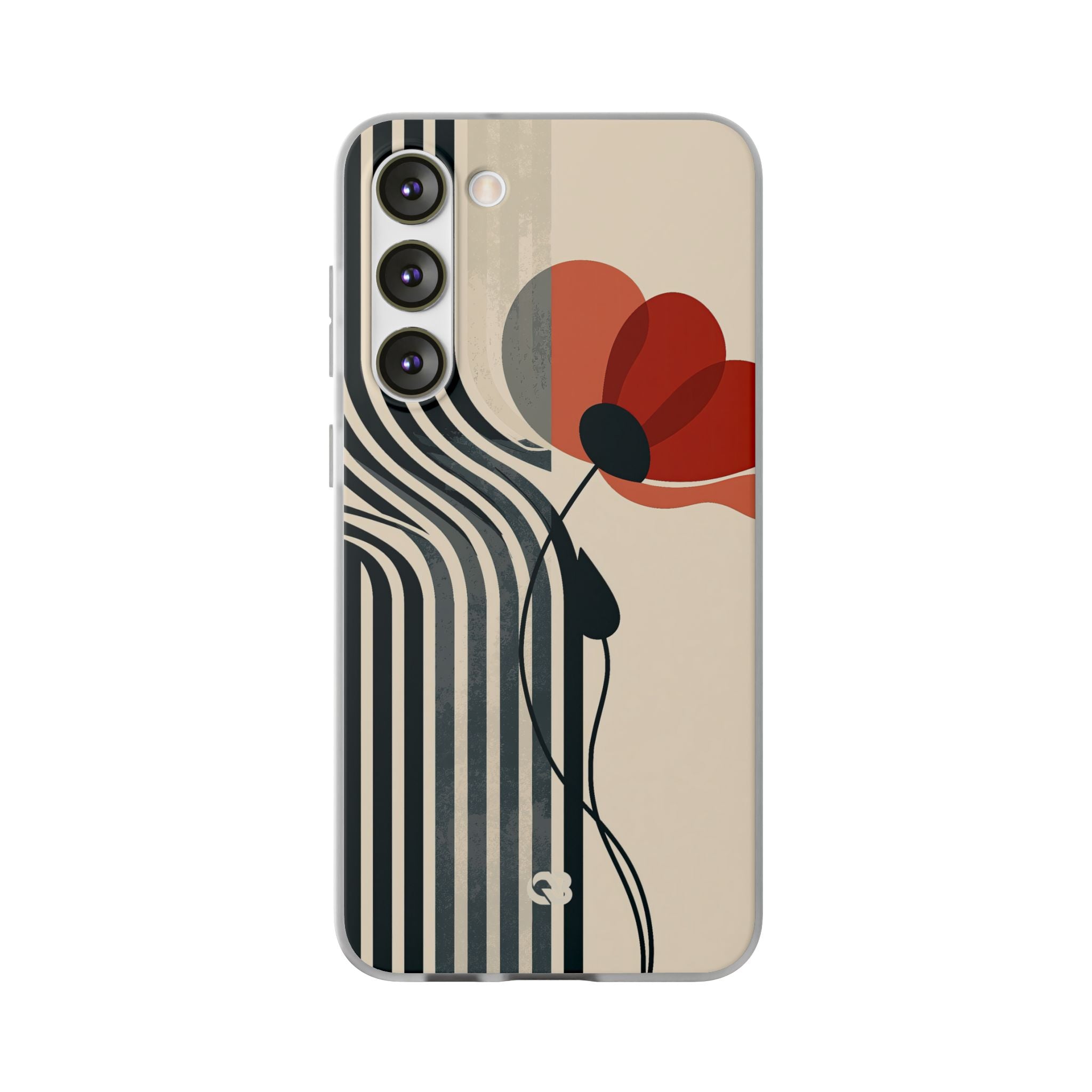 Beige Lite Phone Case for Samsung - Crimson Line Bloom