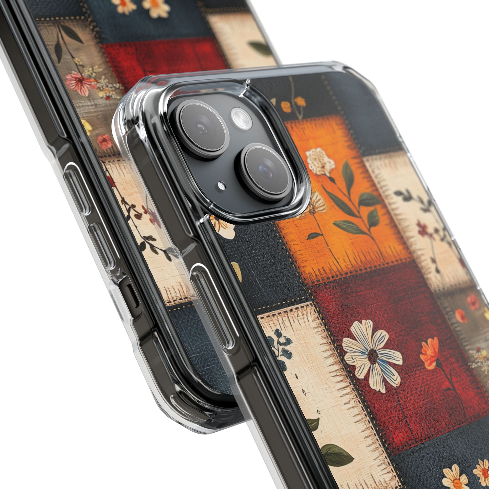 Patchwork Blooms iPhone 15 Plus Cover - Impact