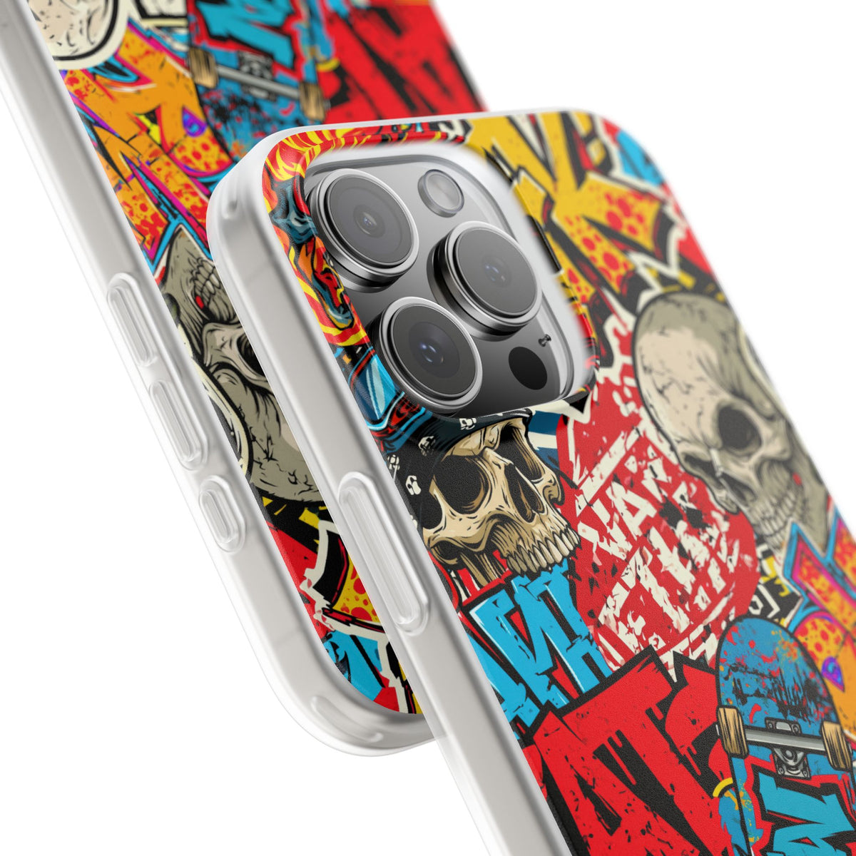 Skate Skull Riot · Lite Phone Case for iPhone · Red