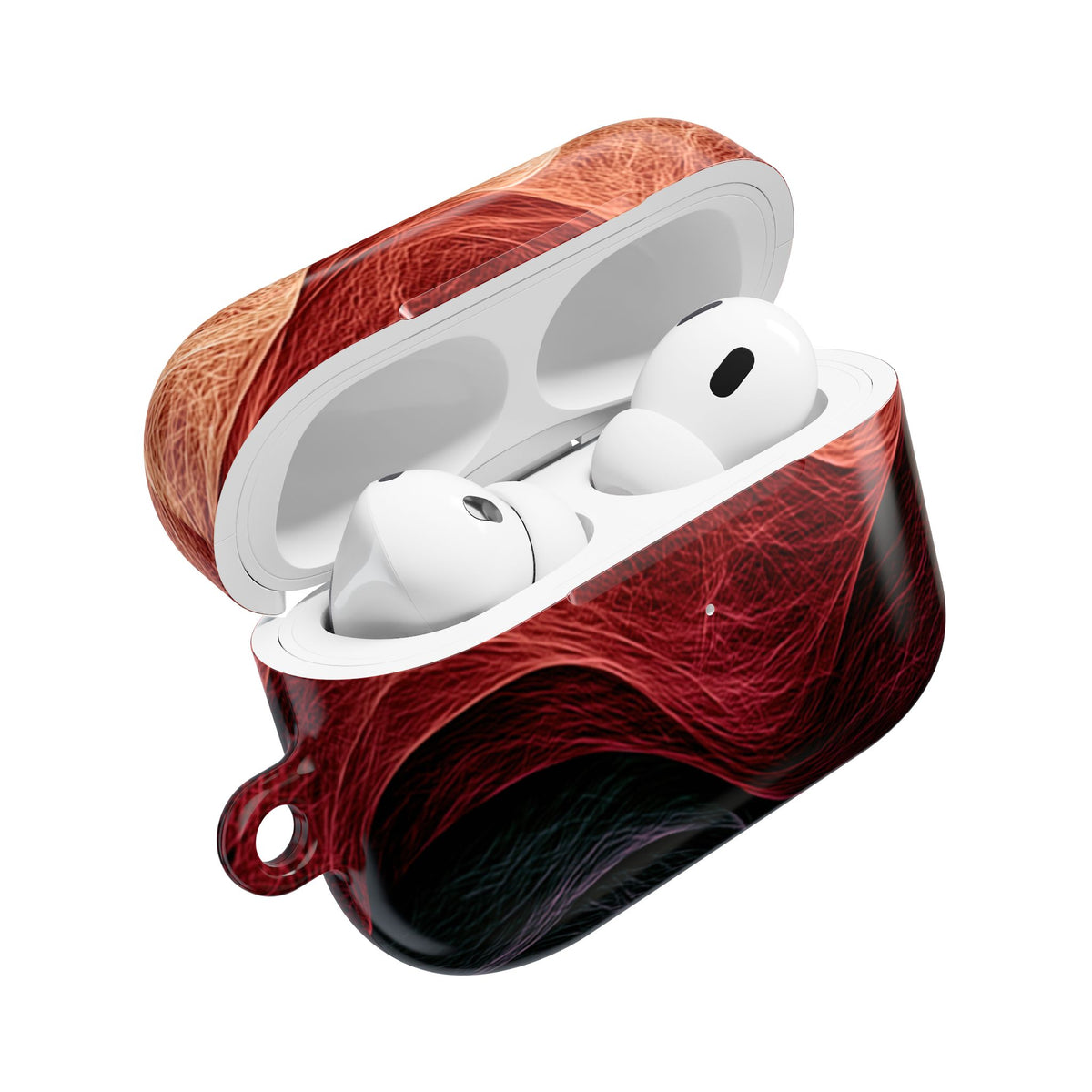 Ember Wave Dispersion · Hard Case for AirPods & AirPods Pro · Red