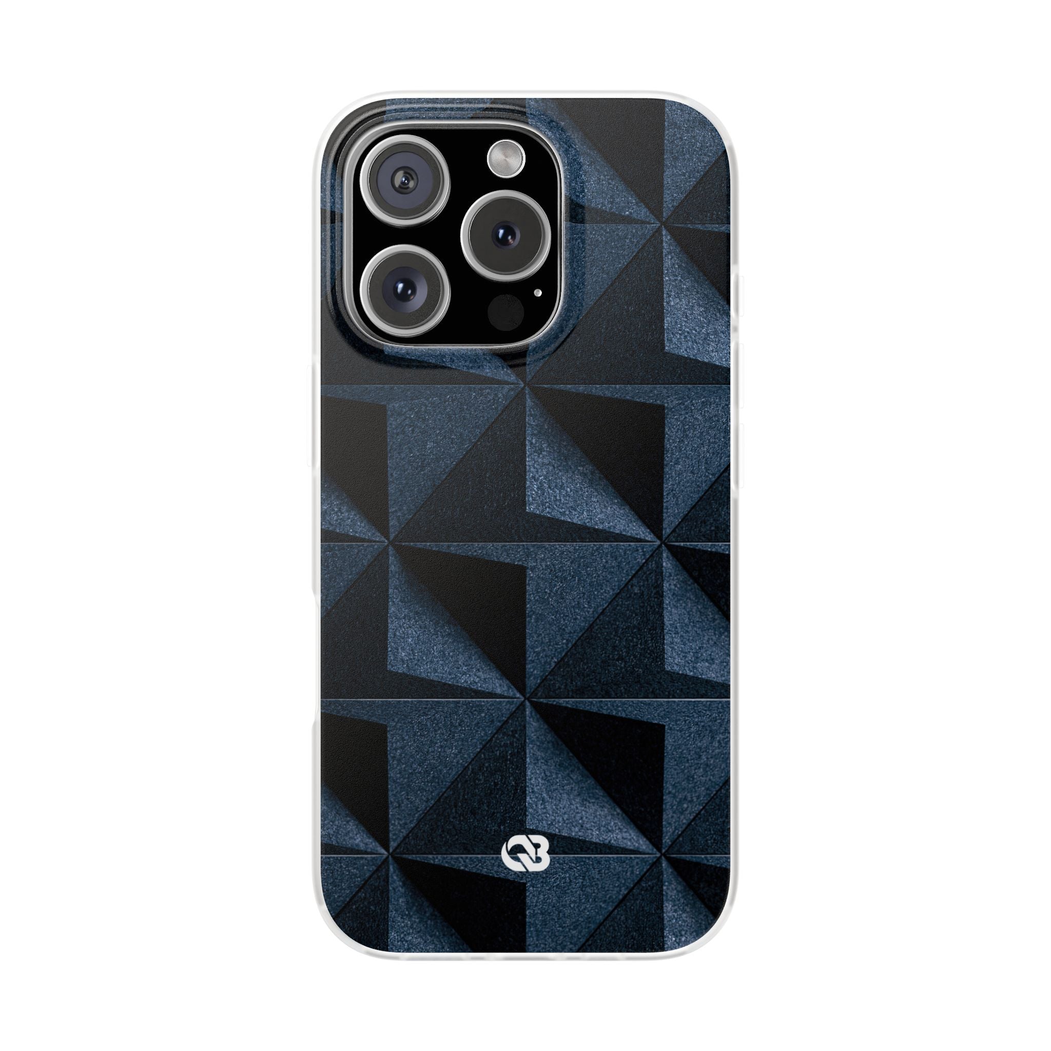 Blue Lite Phone Case for iPhone - Indigo Basalt Facets