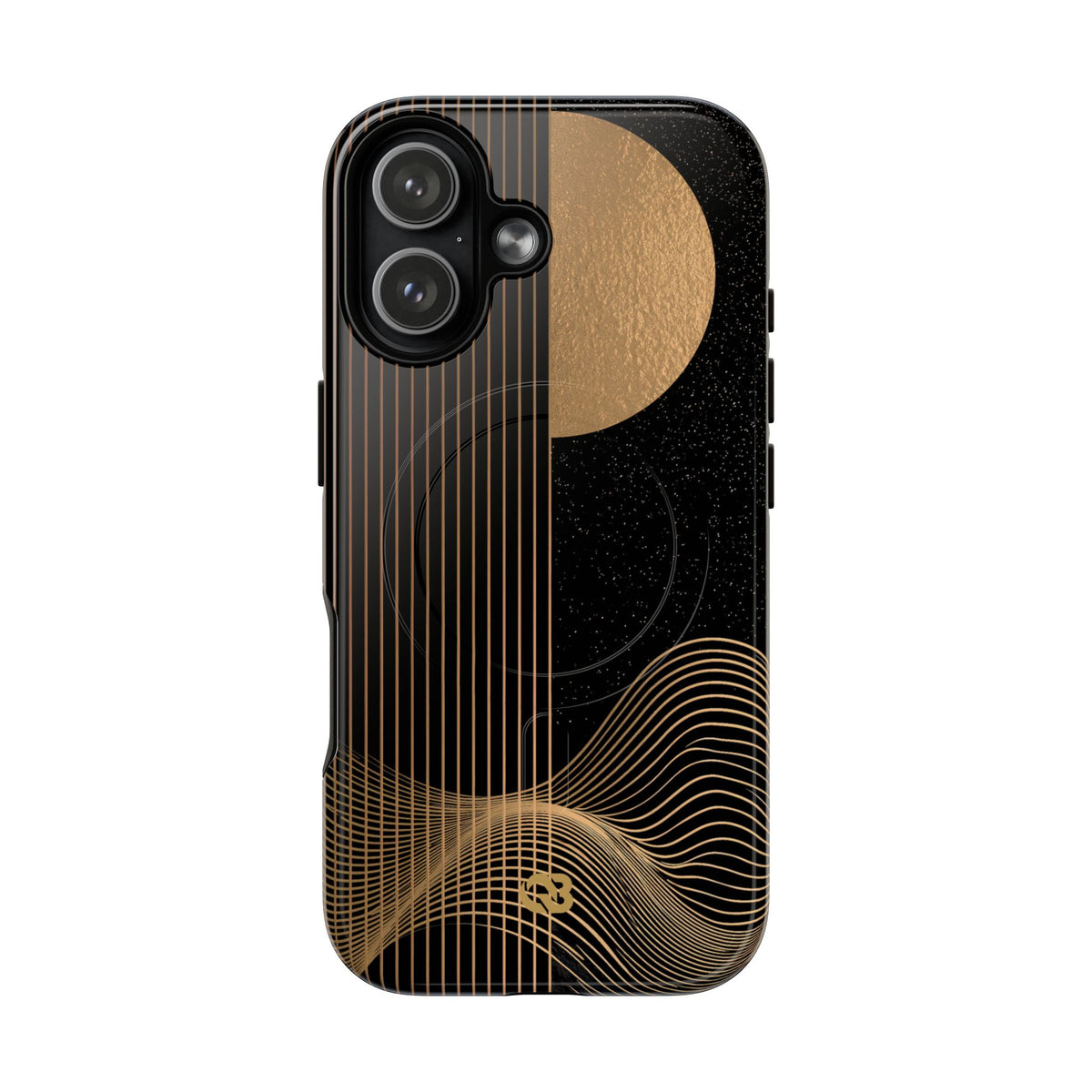Gold Tough 2.0 Magsafe Phone Case for iPhone - Gilded Obsidian Dunes