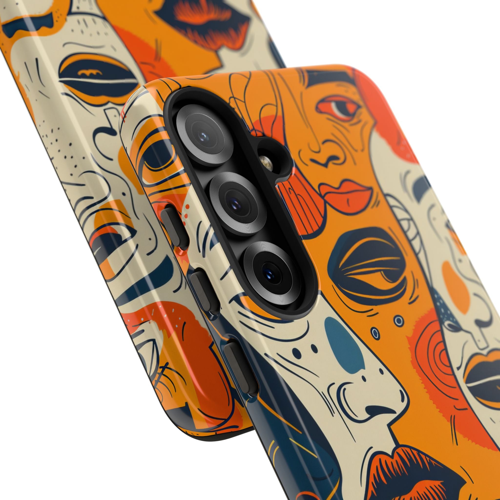 Verwickelte Gesichter Sonnenuntergang Samsung S25 Plus Case - Tough