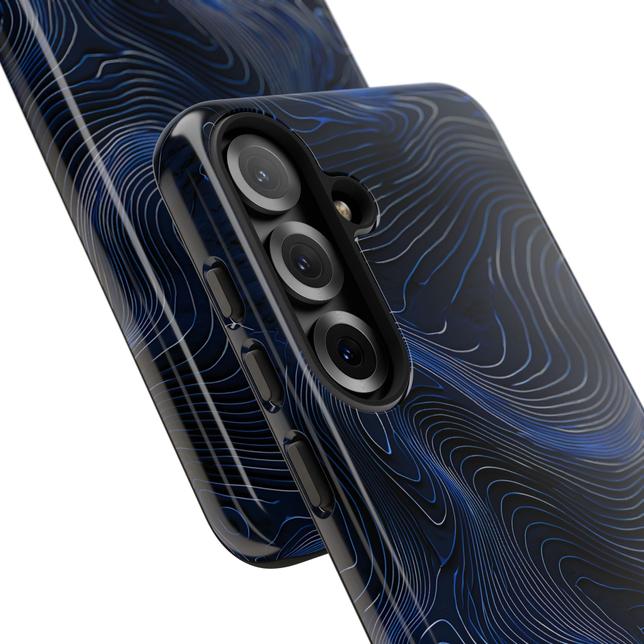 Blue Tough Phone Case for Samsung - Cobalt Contour Ridge