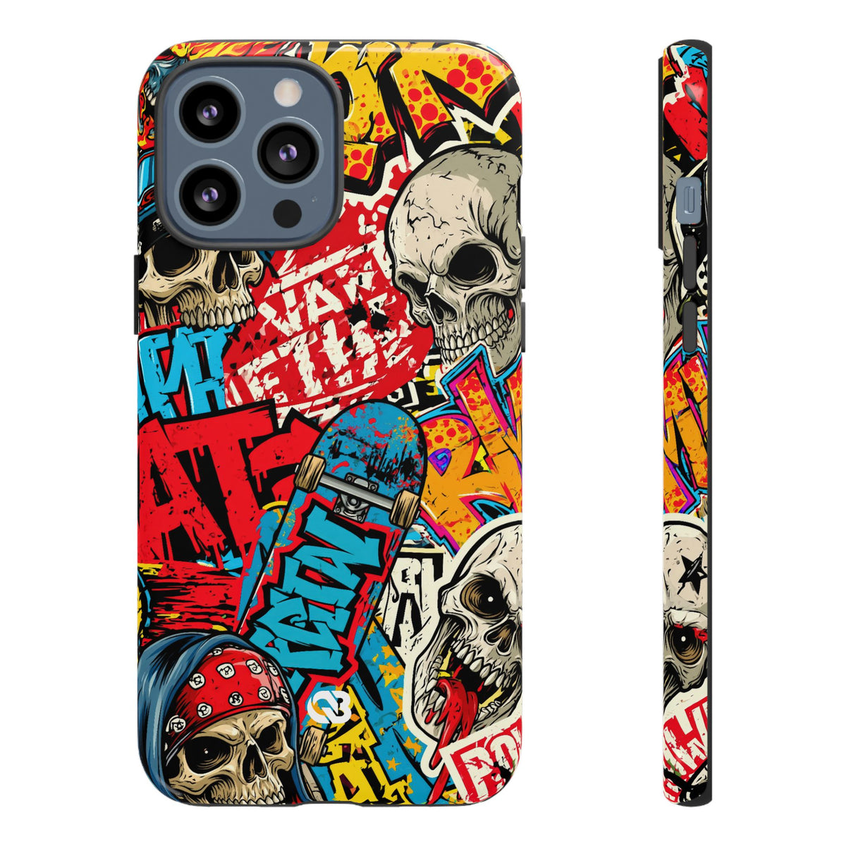 Skate Skull Riot · Tough Phone Case for iPhone · Red