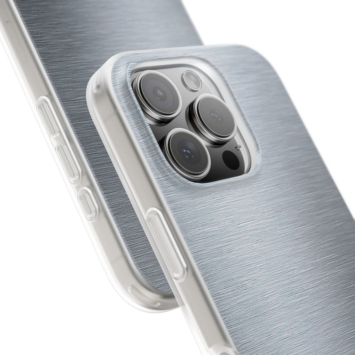 Silver Lite Phone Case for iPhone - Satin Chrome Grain