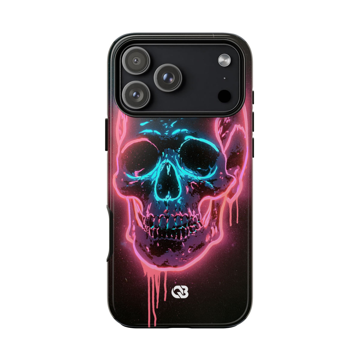 Neon Drip Skull · Tough Phone Case for iPhone · Black
