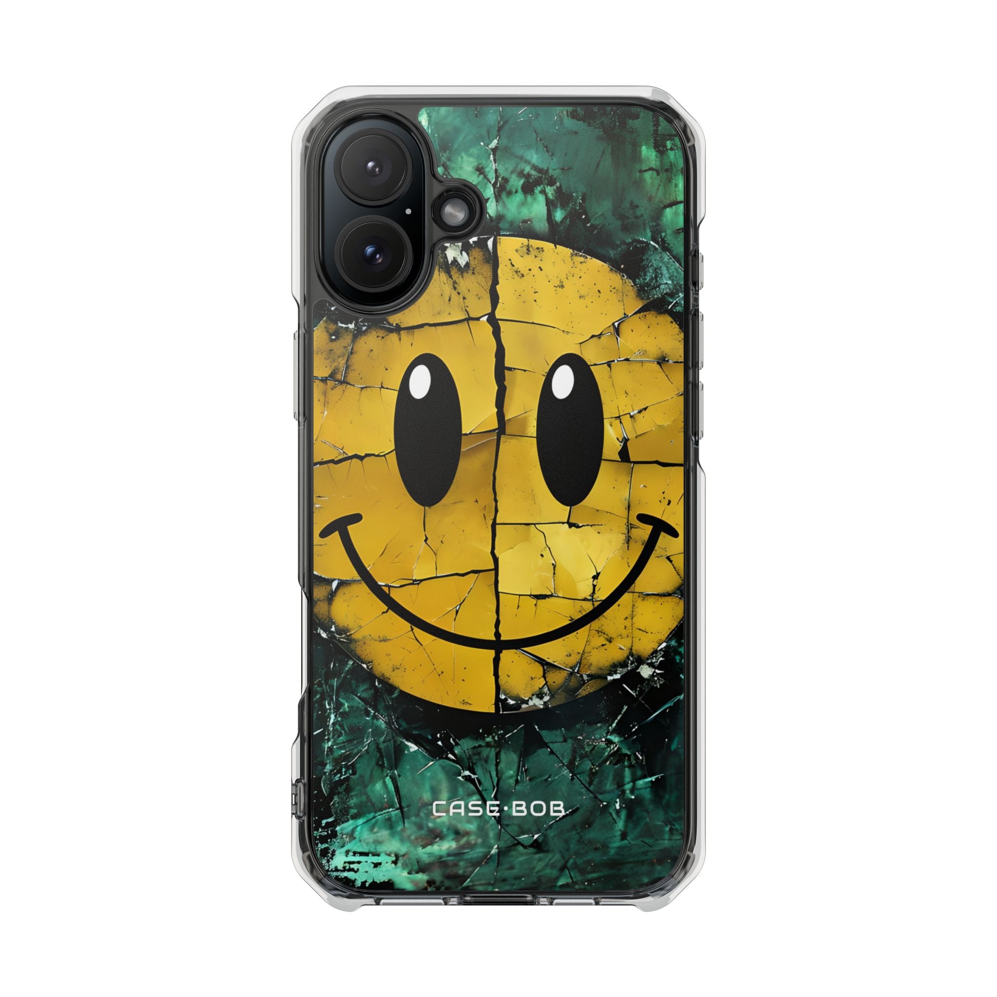 Cracked Smiley iPhone 16 Plus Case - Impact