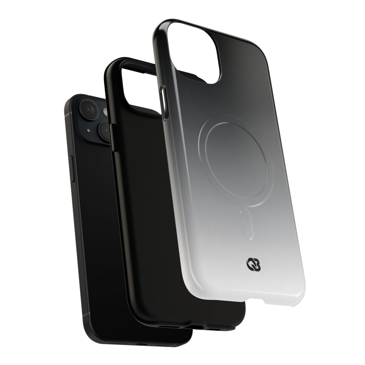 Noir Ombre Fade · Tough 2.0 Magnetic Phone Case for iPhone · Black