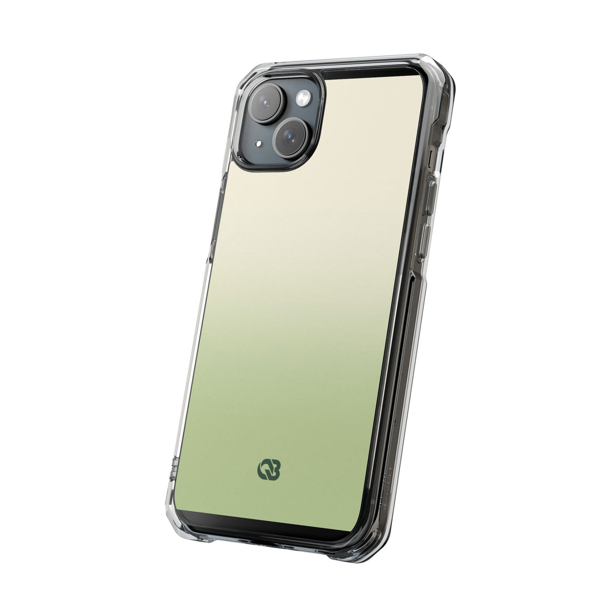 Muted Sage Ombre · Clear Impact Magnetic Phone Case for iPhone · Green