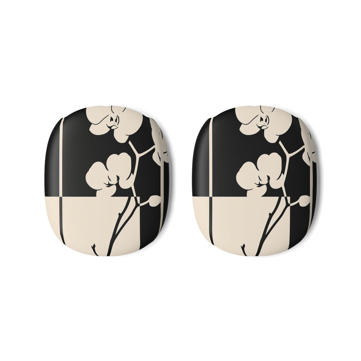Geometric Orchid Bloom · Hard Case for AirPods Max · Black
