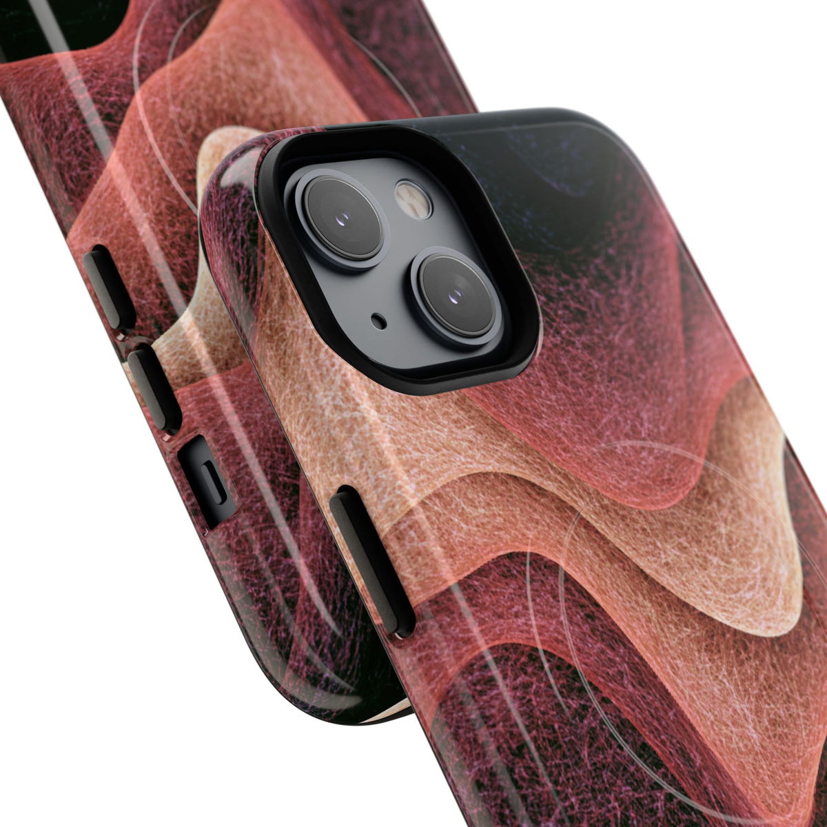 Rose Contour Waves · Tough 2.0 Magnetic Phone Case for iPhone · Pink