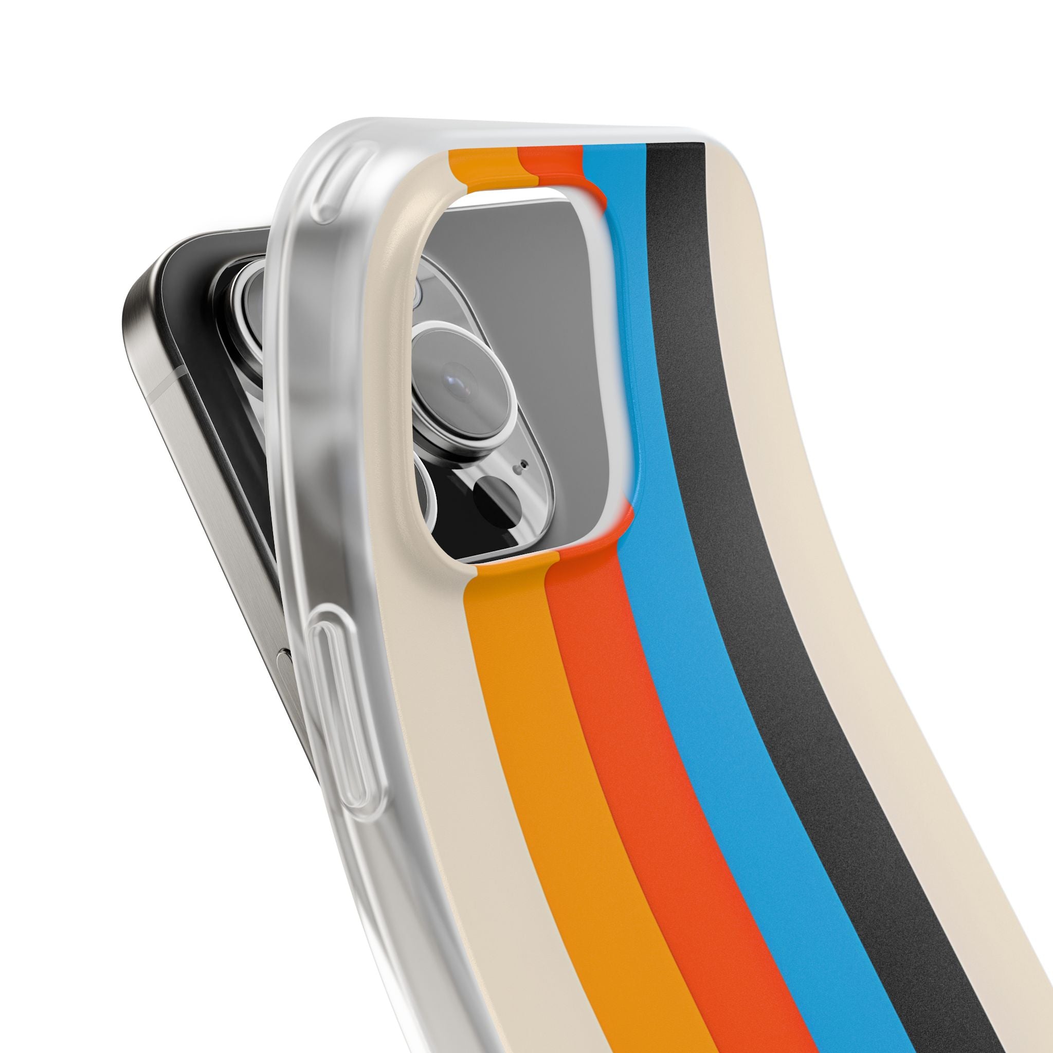 Retro Racing Stripes · Soft Phone Case for iPhone