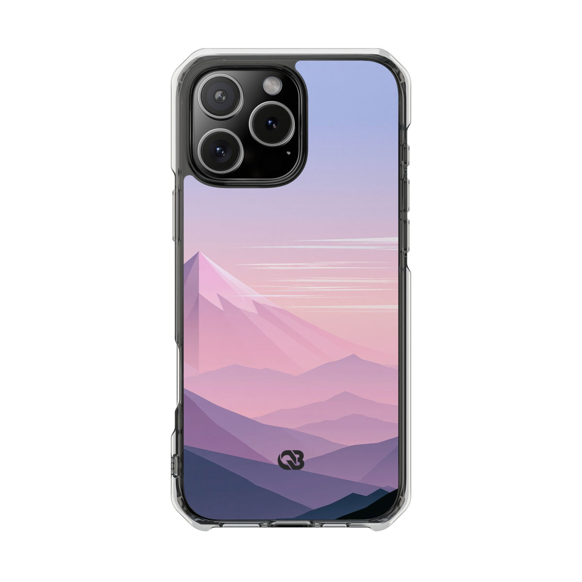 Alpine Twilight · Clear Impact Magnetic Phone Case for iPhone · Pink