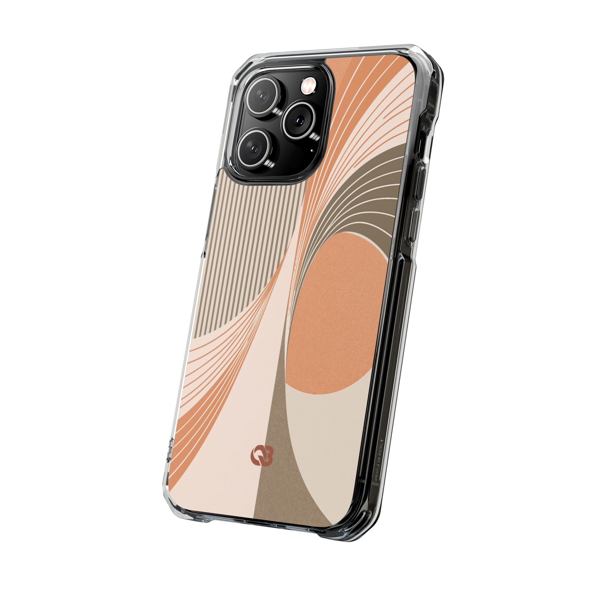Orange Impact MagSafe Phone Case for iPhone - Desert Arc Horizon