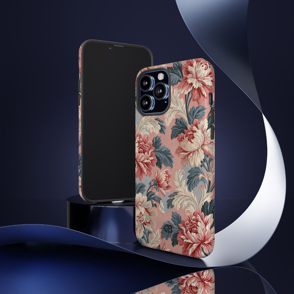 Blush Peony Jacquard · Tough Phone Case for iPhone · Pink