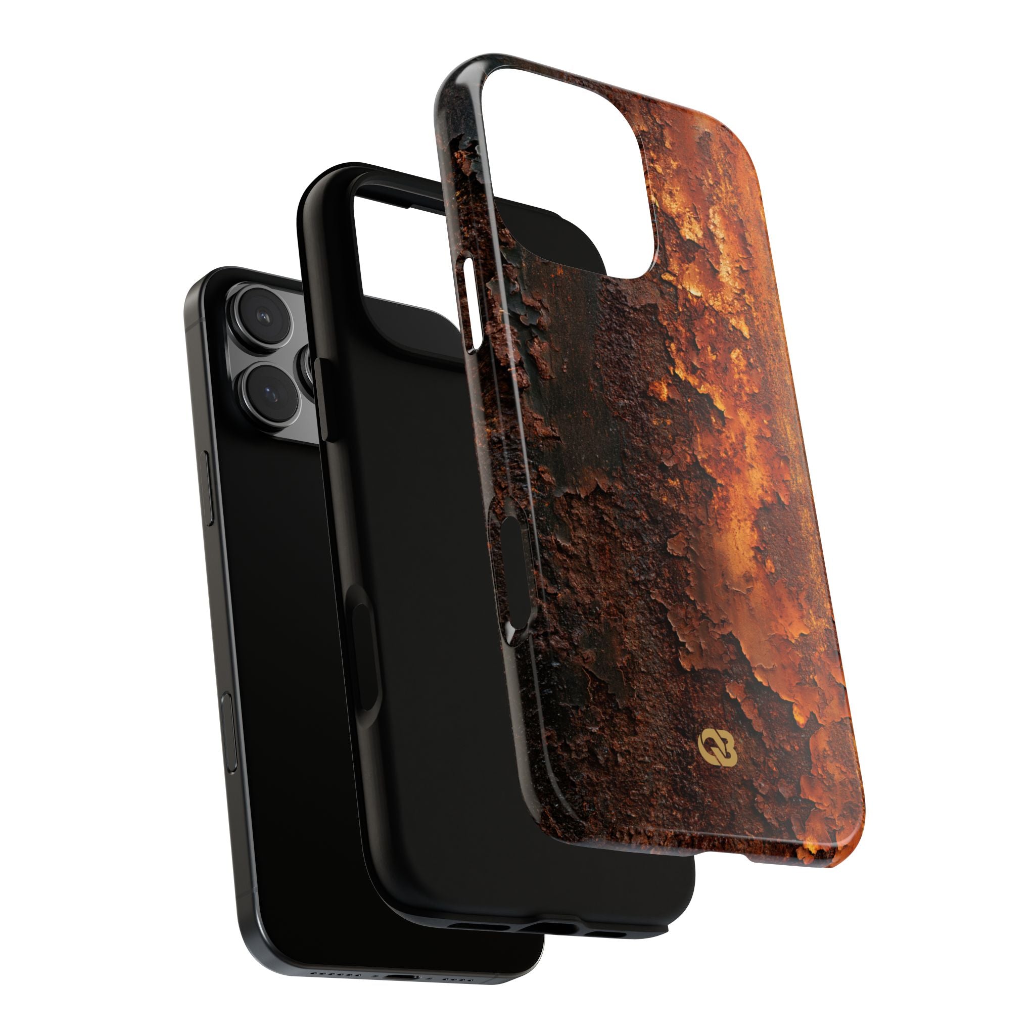 Orange Tough Phone Case for iPhone - Oxidized Iron Crust